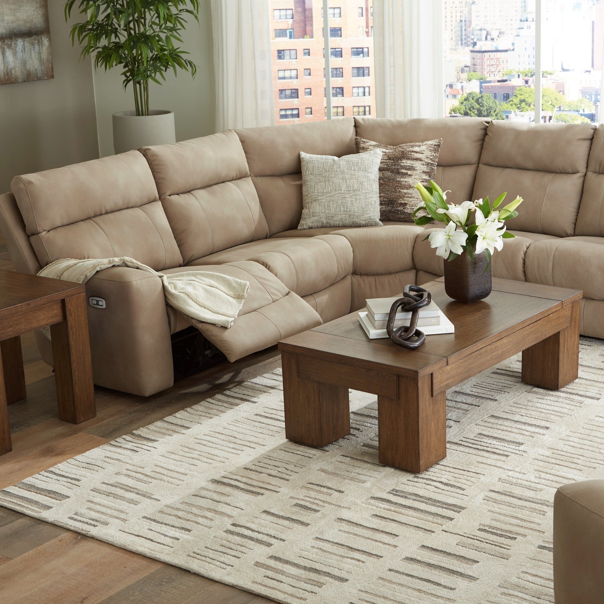 Next-Gen Durapella 5-Piece Power Reclining Sectional Sand