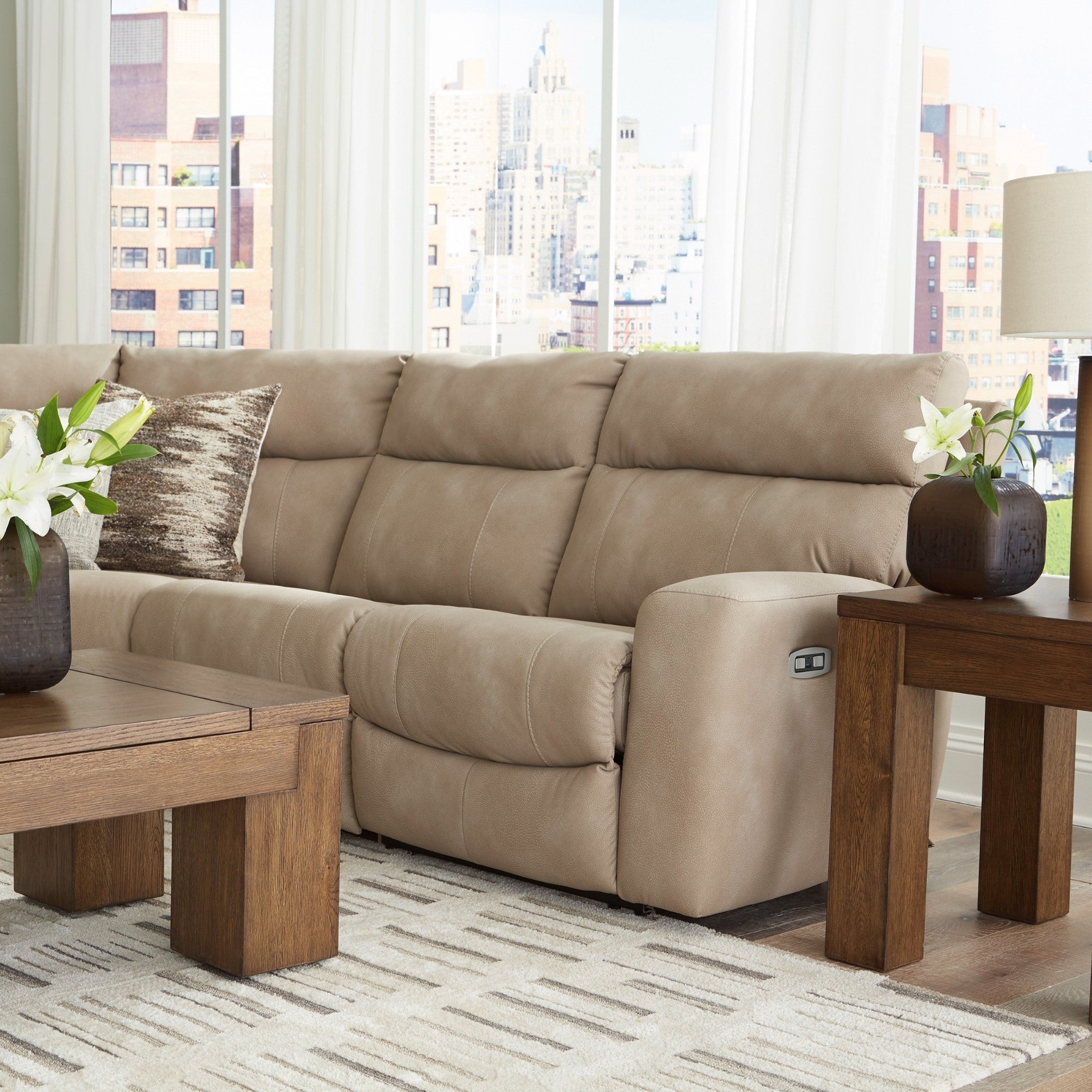 Next-Gen Durapella 5-Piece Power Reclining Sectional Sand