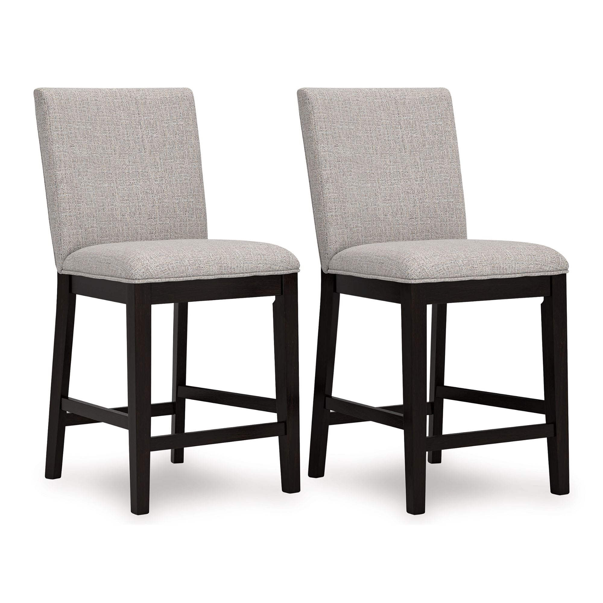 Neymorton 5-piece counter height dining room set by Signature Ashley with table and matching chairs in natural wood finish.