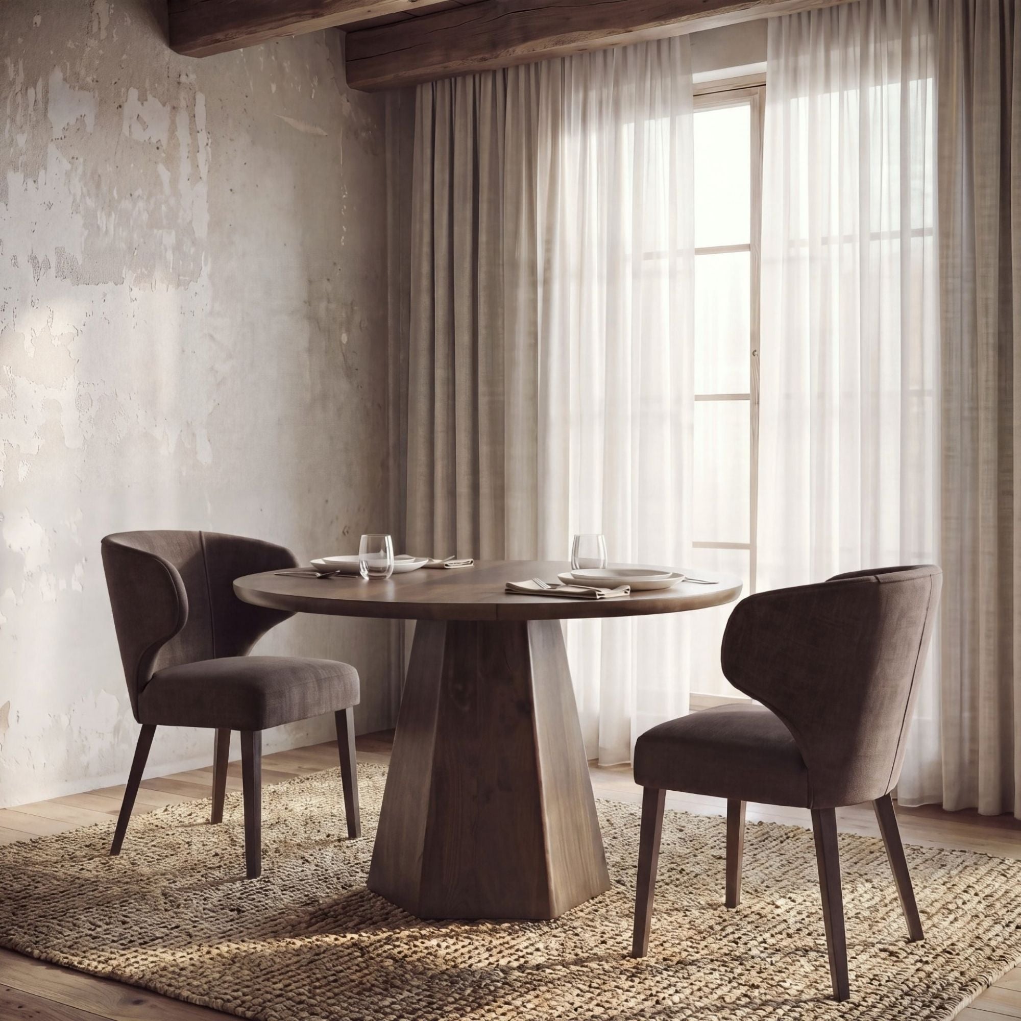 Chaise de salle à manger en tissu Niles