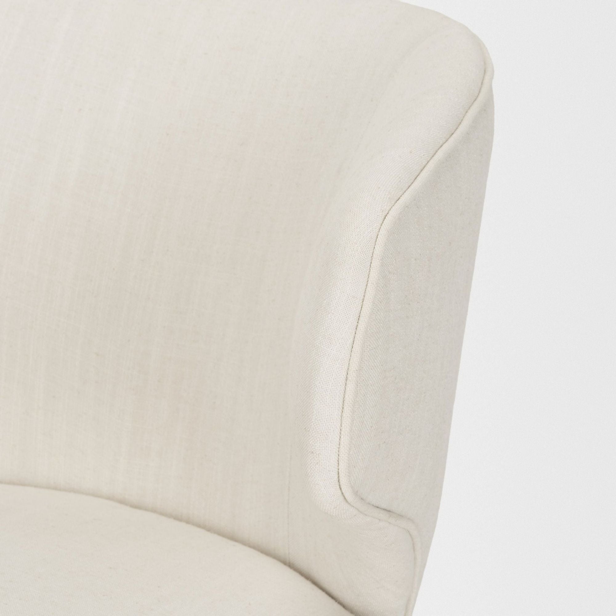 Niles Wingback VN Fabric Dining Chair Cream/Dark Brown