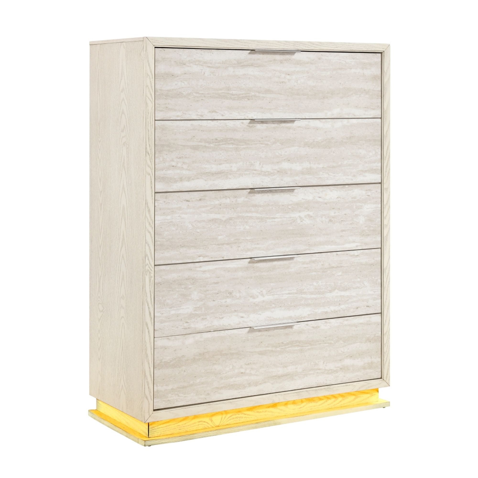 M.A.F Noctis Chest Drawer with sleek wood finish, featuring multiple drawers for stylish bedroom storage.