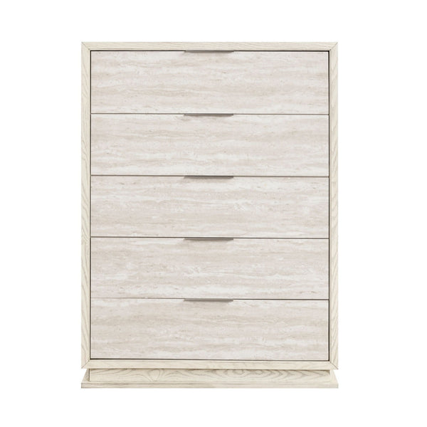 M.A.F Noctis Chest Drawer showing a modern wooden bedroom storage chest with sleek design and metal handles.