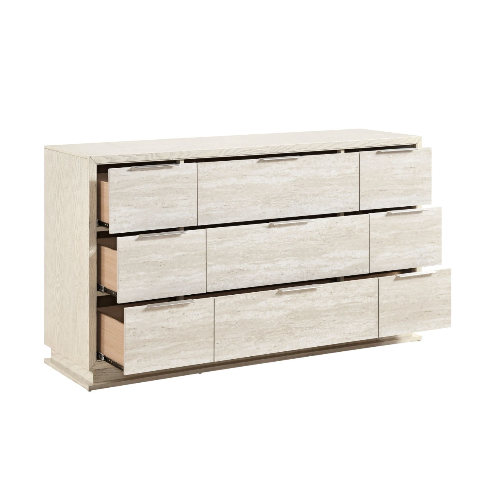 MAZ Noctis bedroom set dresser with modern design, wooden finish, and sleek handles for contemporary bedroom decor.