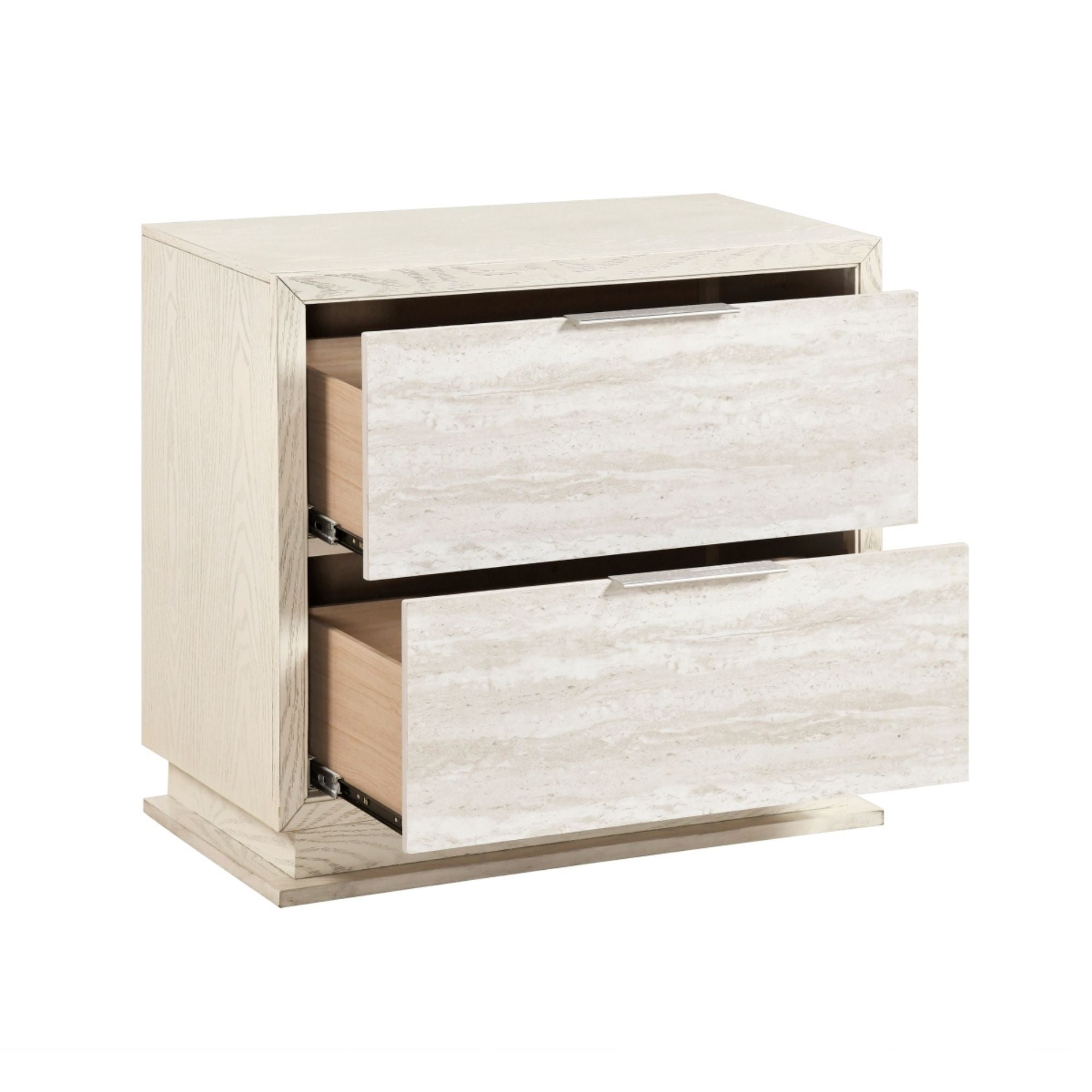MAZ Noctis Bedroom Set nightstand with modern design, featuring a sleek wood finish and contemporary style.