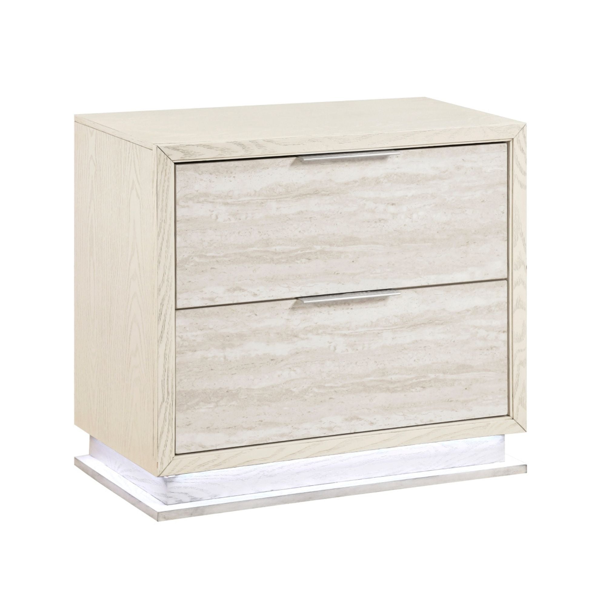 MAZ Noctis bedroom set nightstand with modern design, featuring a sleek wooden finish and contemporary style for bedroom decor.