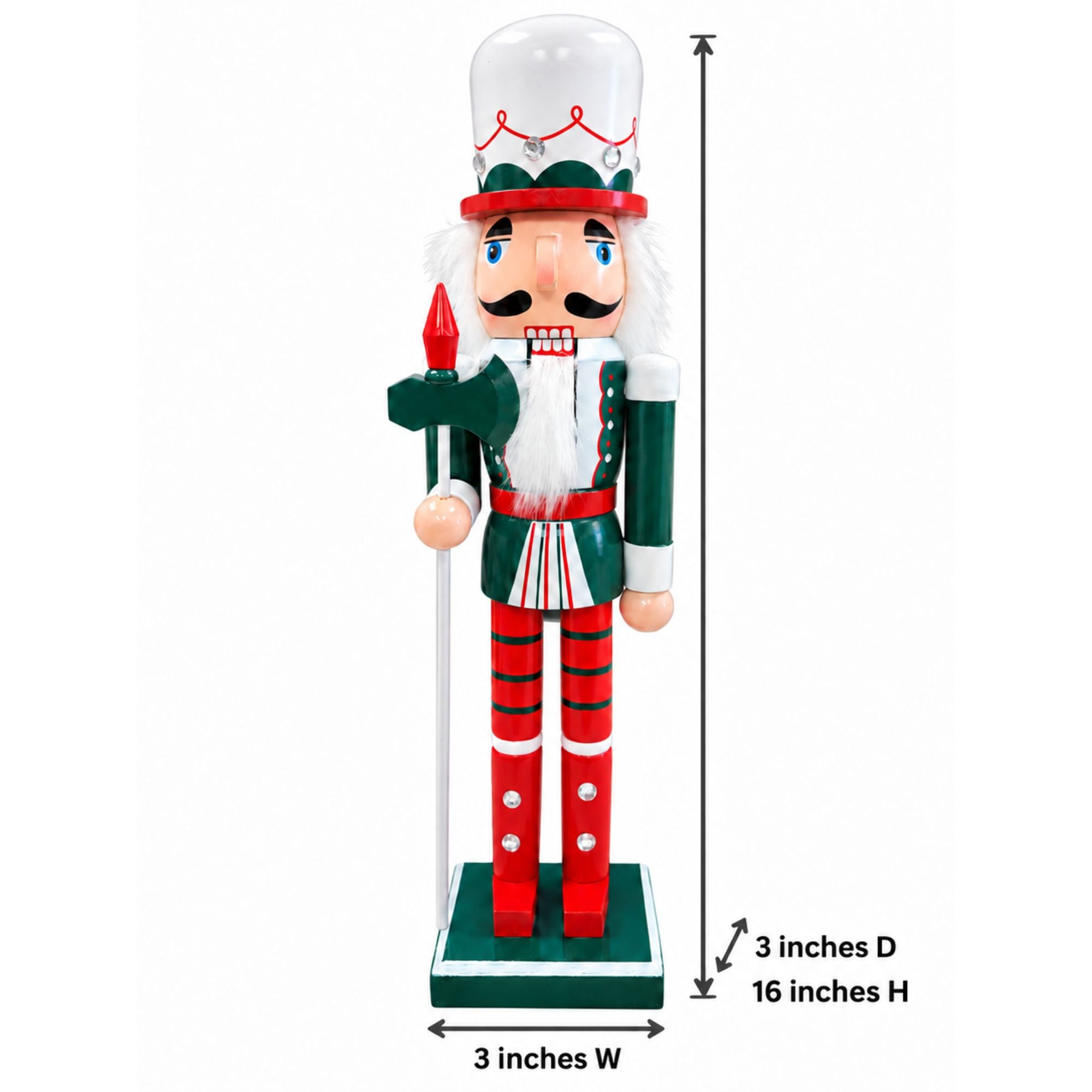 Noel the Christmas Guard Jack – 16-Inch Nutcracker