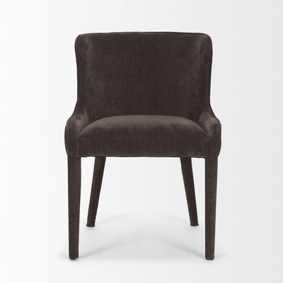 Cream chenille Nolan dining chair by Mercana Furniture with a sleek, modern design and comfortable cushioning.