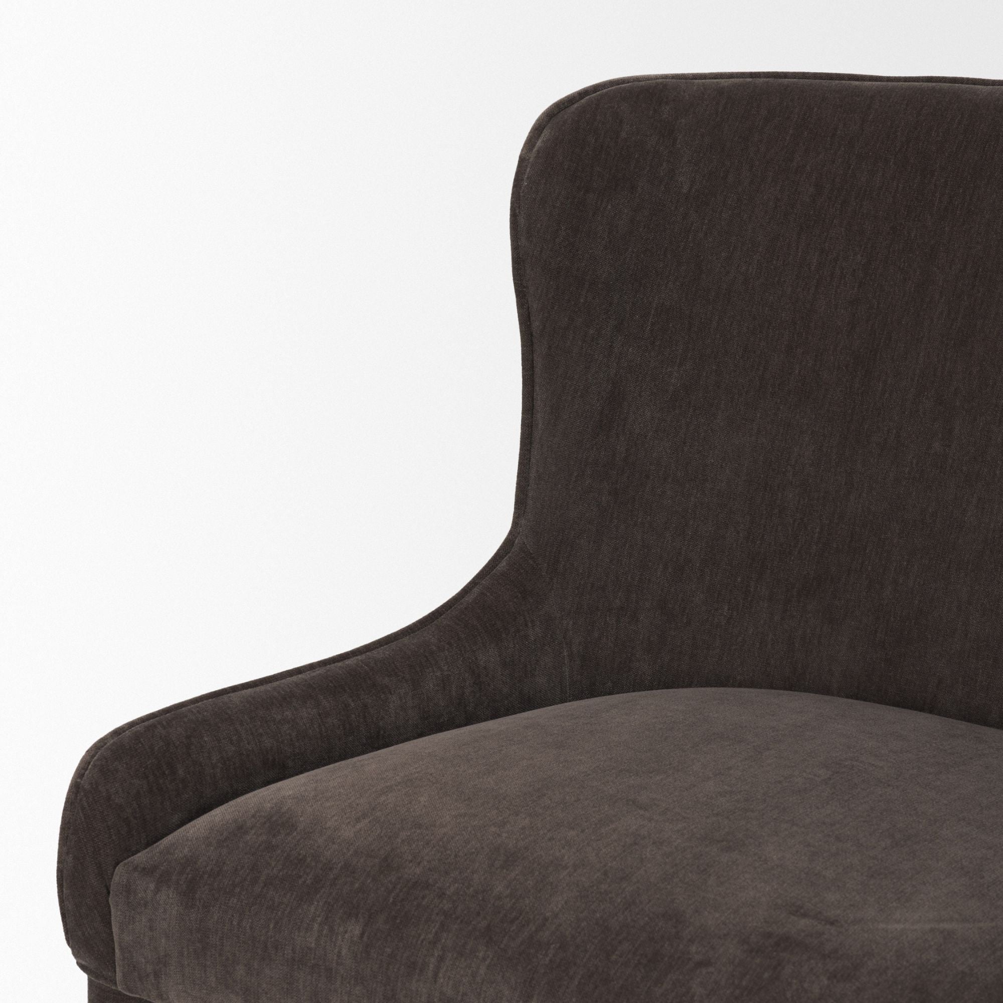 Cream chenille Nolan dining chair by Mercana Furniture with a sleek, modern design and comfortable upholstered seat.