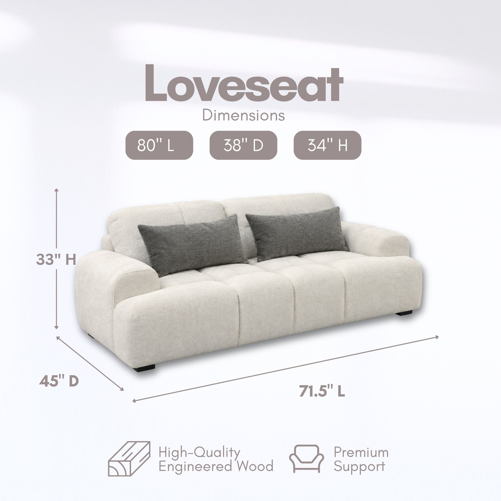 Canadian-made Nottawa Modern Sofa Set