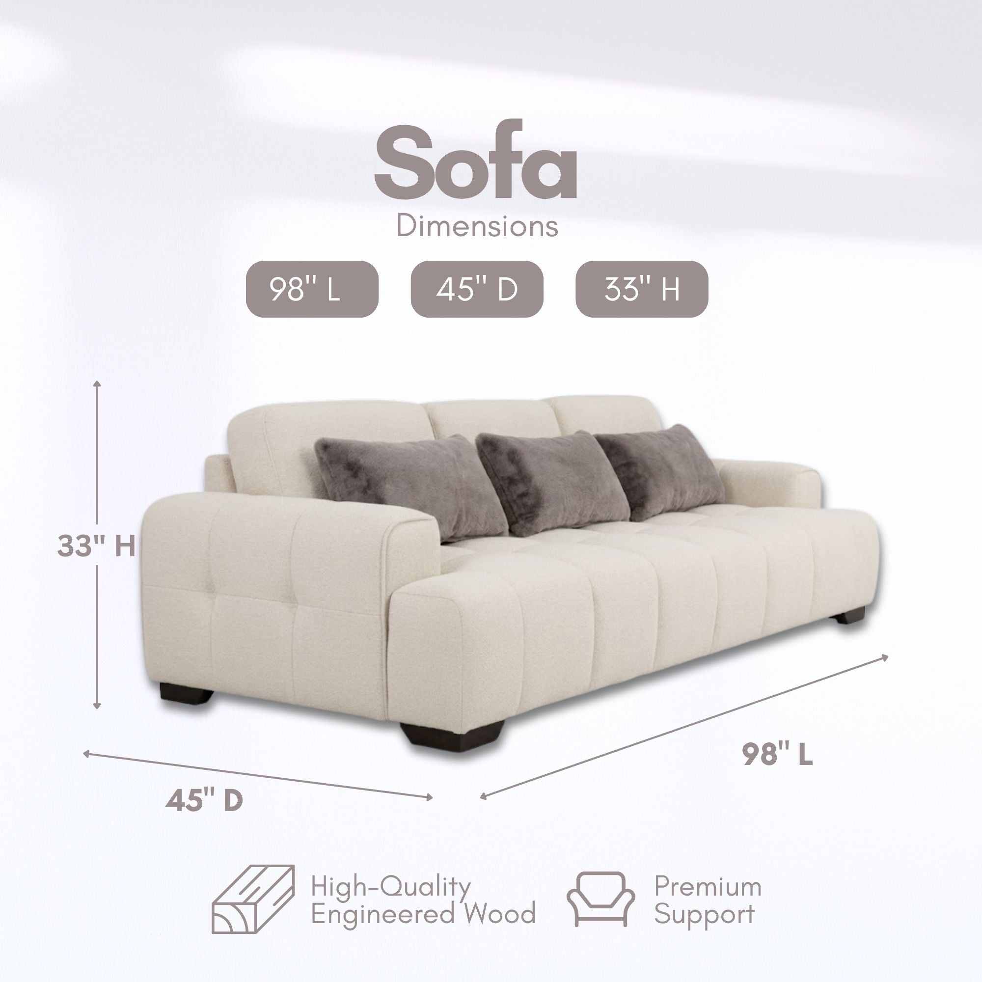 Canadian-made Nottawa Modern Sofa Set