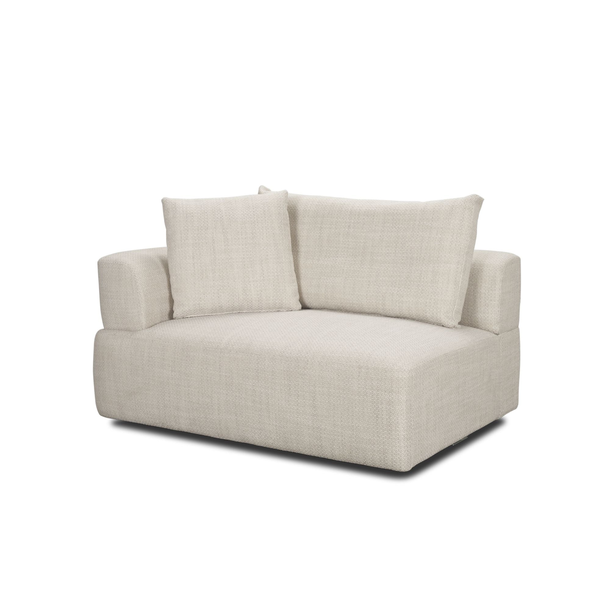 Mercana Warner oatmeal 2-piece sofa set with neutral upholstery and modern cushioned seating
