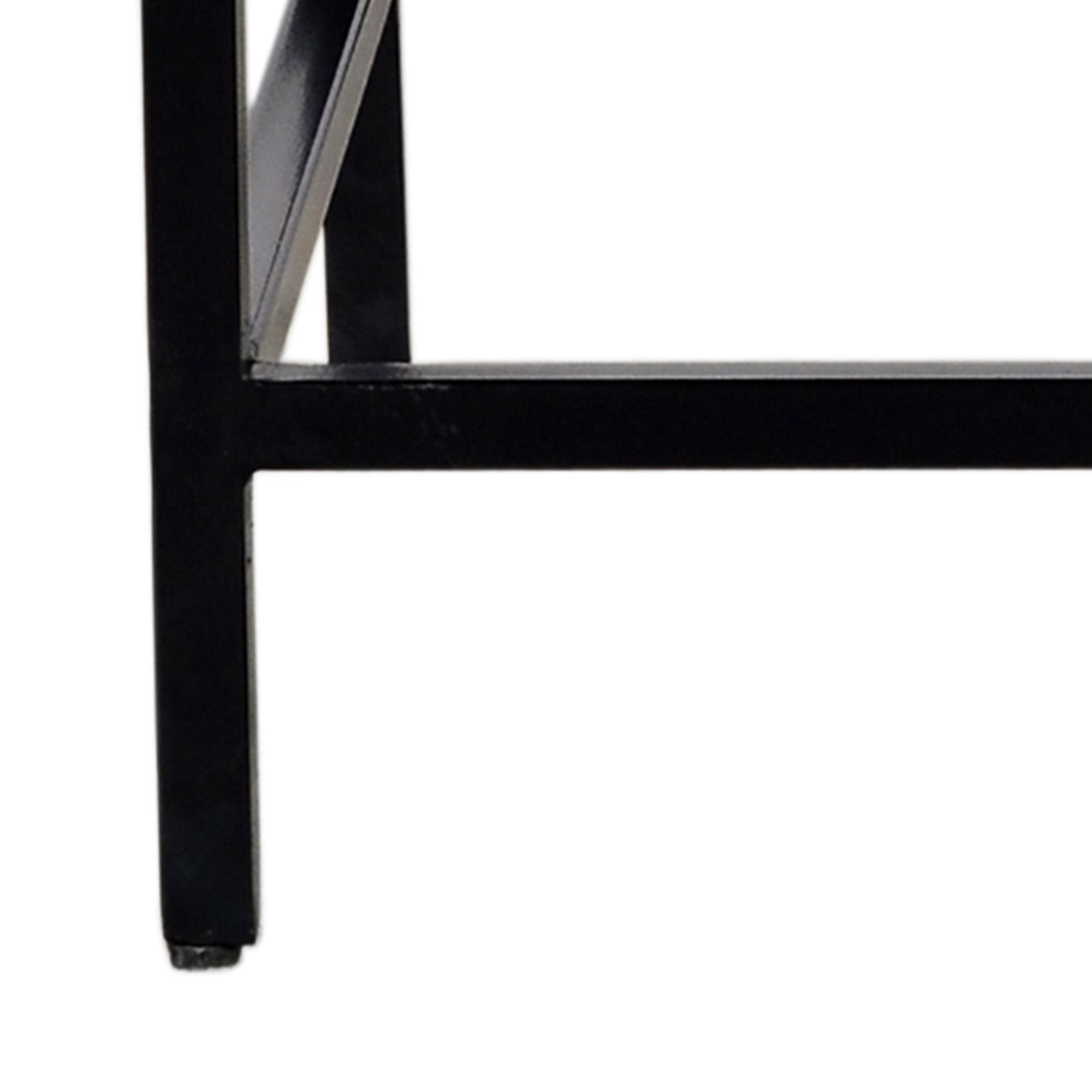 Ojas End Table in Natural Burnt and Black