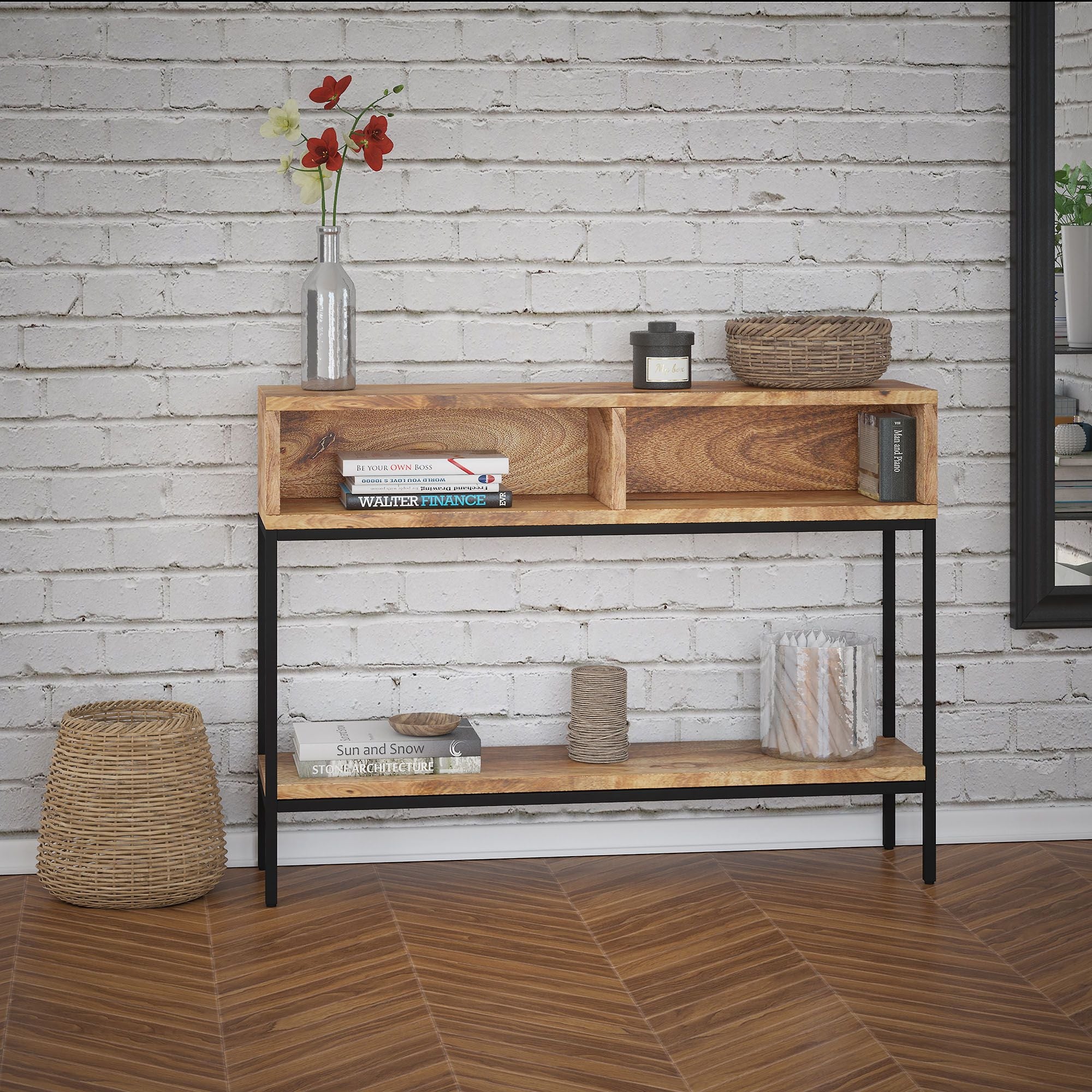 Table à manger organique Zaloa 78" Noyer foncé