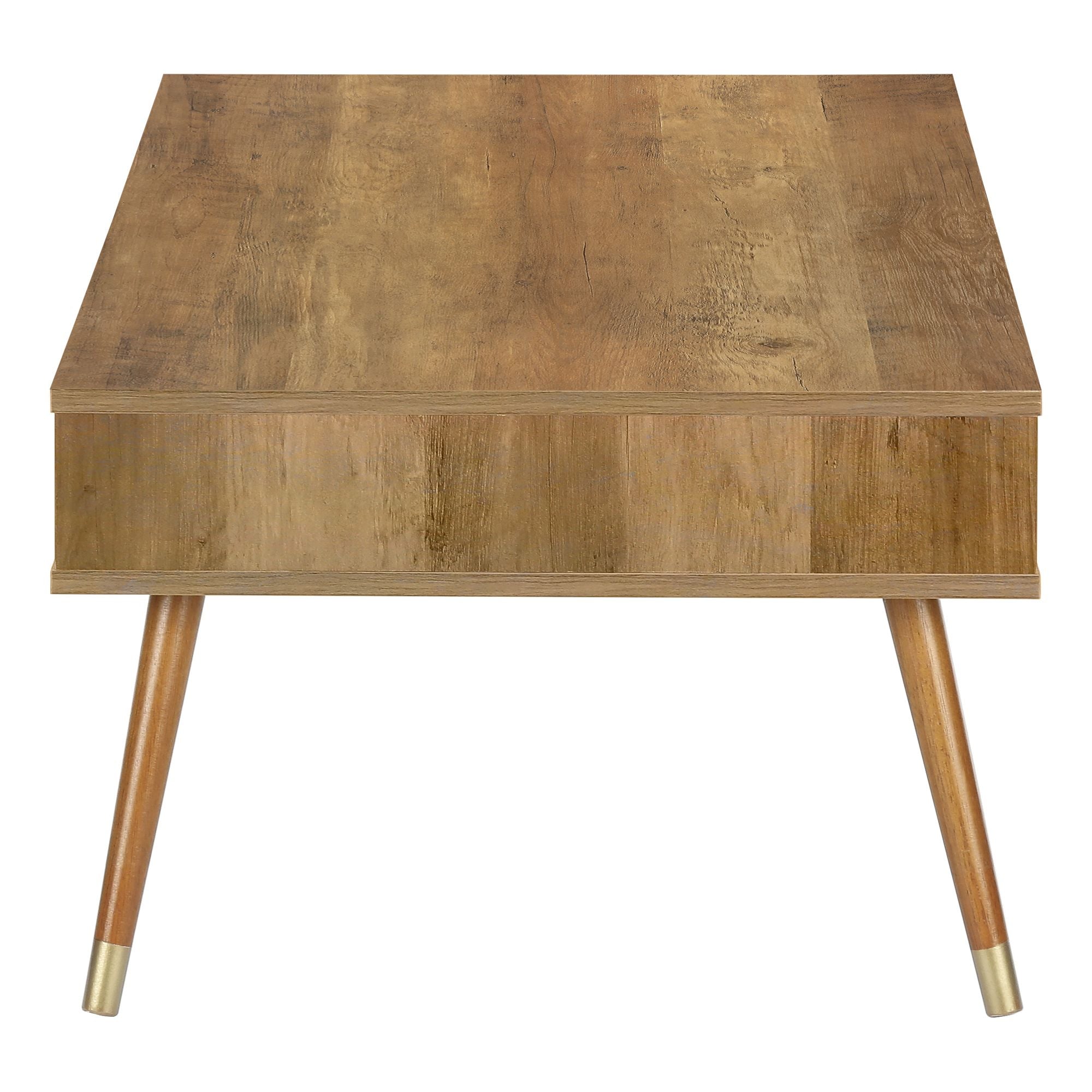 Modern Opulon coffee table by Monarch Specialties with sleek wooden top and metal legs, perfect for contemporary living rooms.