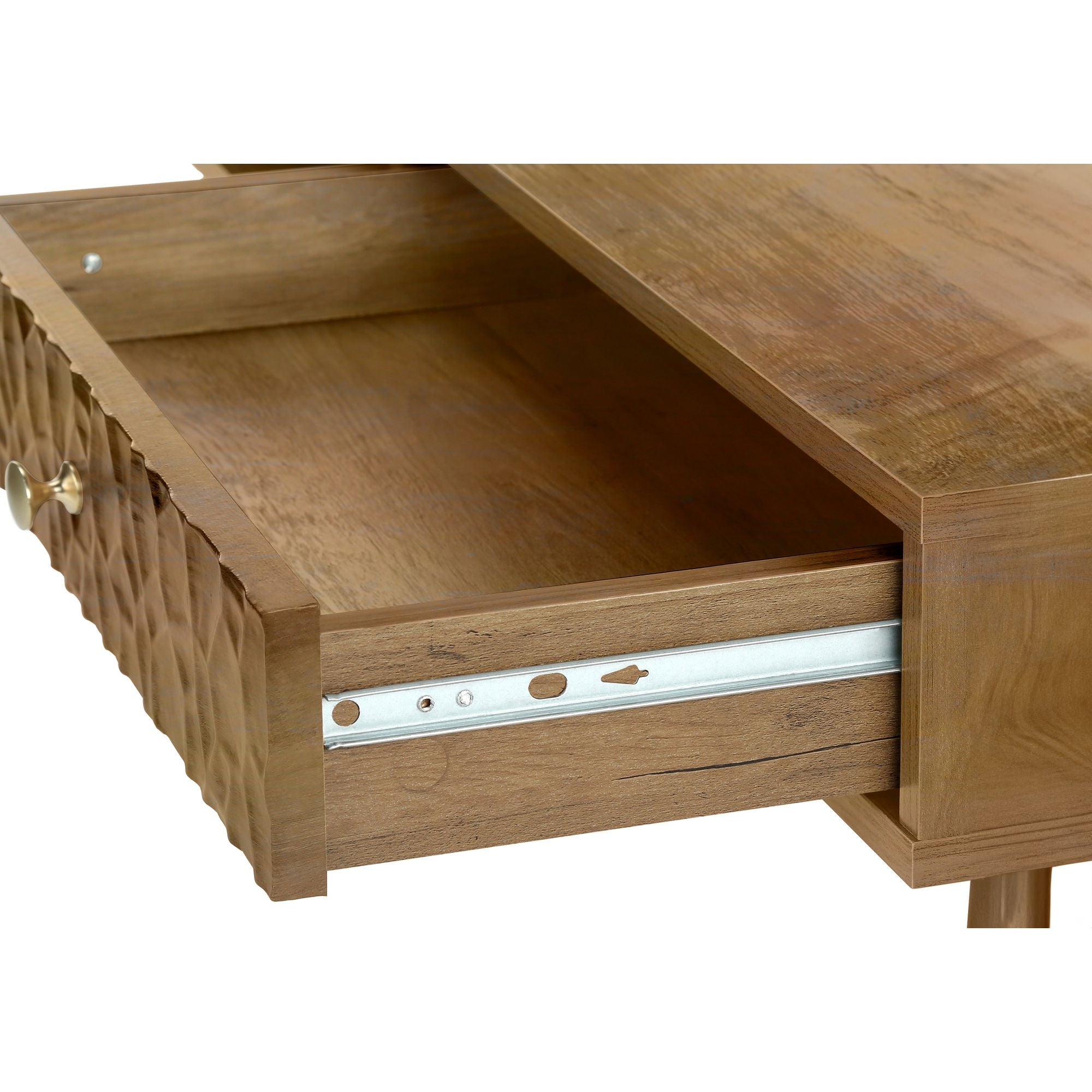 Modern Opulon coffee table by Monarch Specialties with sleek wooden surface and metal legs, ideal for contemporary living rooms.