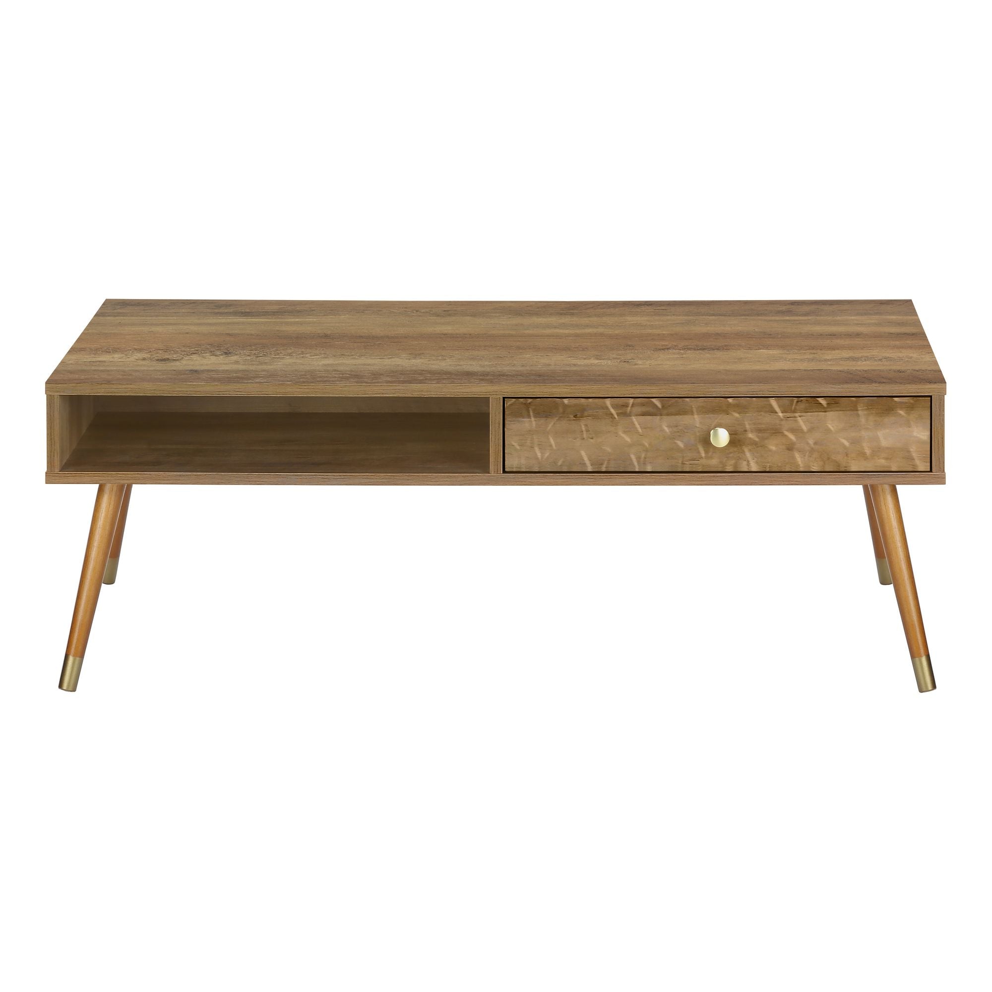 Modern Opulon coffee table by Monarch Specialties with sleek wood finish and minimalist design.