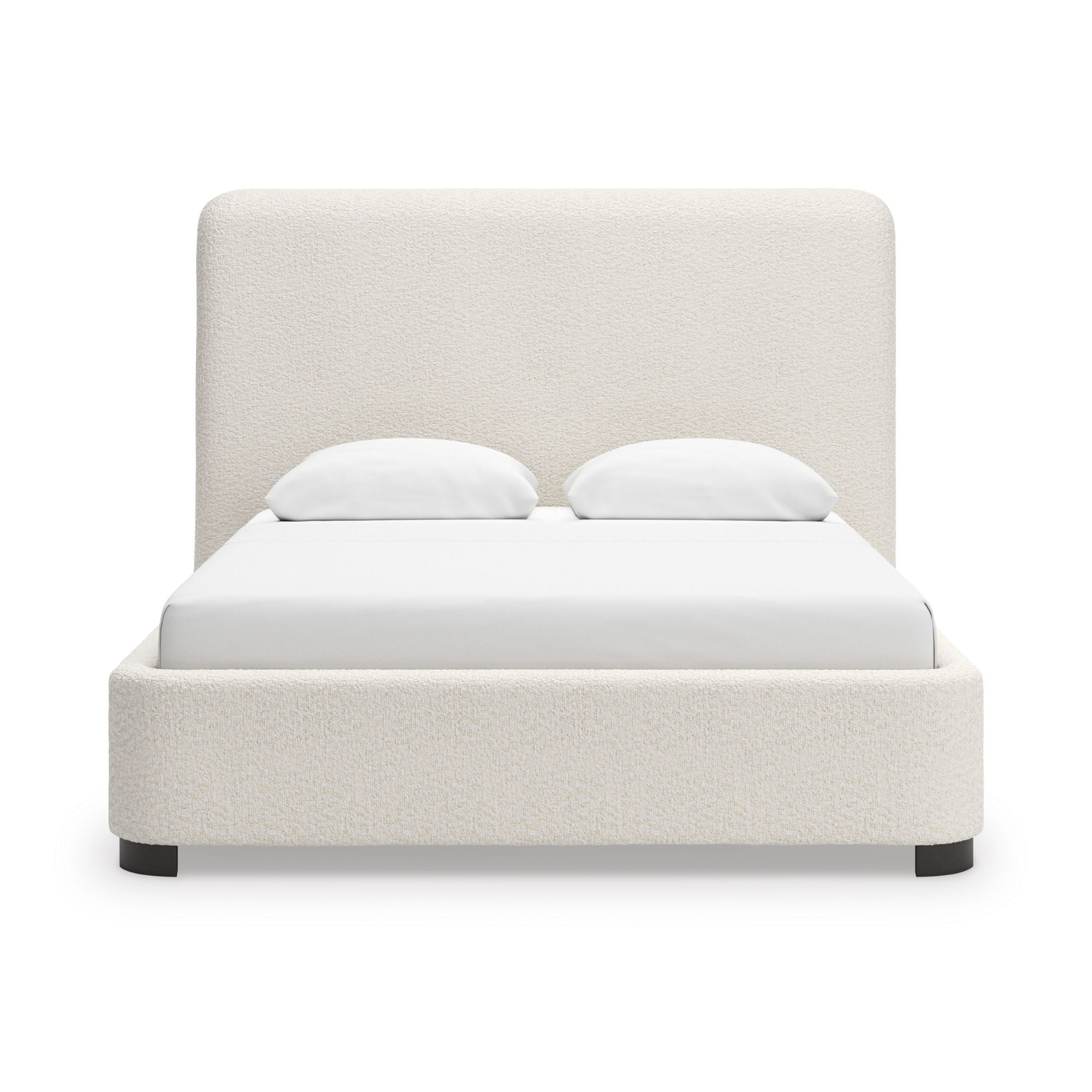 Signature Ashley Brintstreet upholstered wing bed shown in a cozy bedroom setting with plush fabric and elegant winged headboard.
