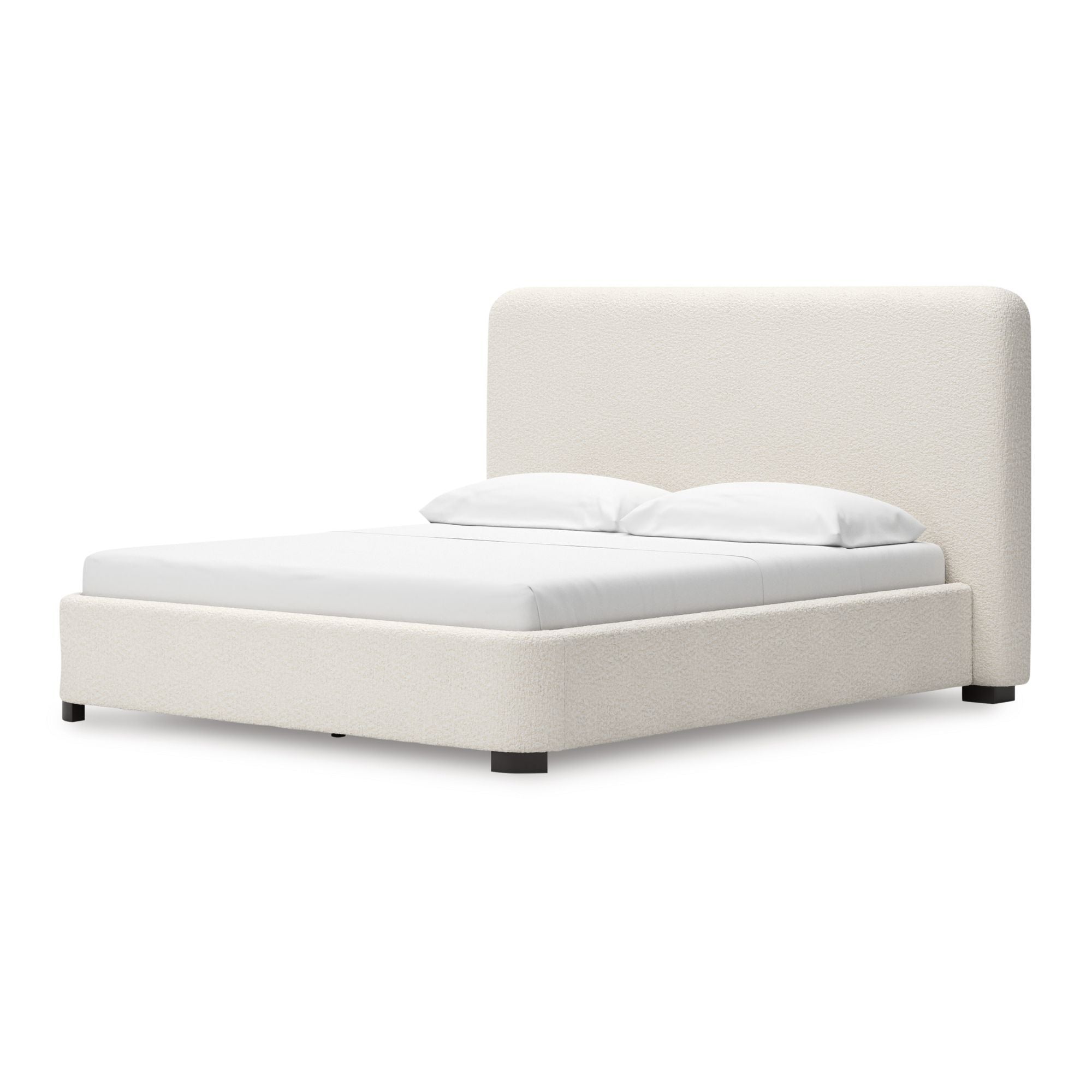 Signature Ashley Brintstreet upholstered wing bed with padded headboard and elegant fabric upholstery, showcasing a classic bedroom style.