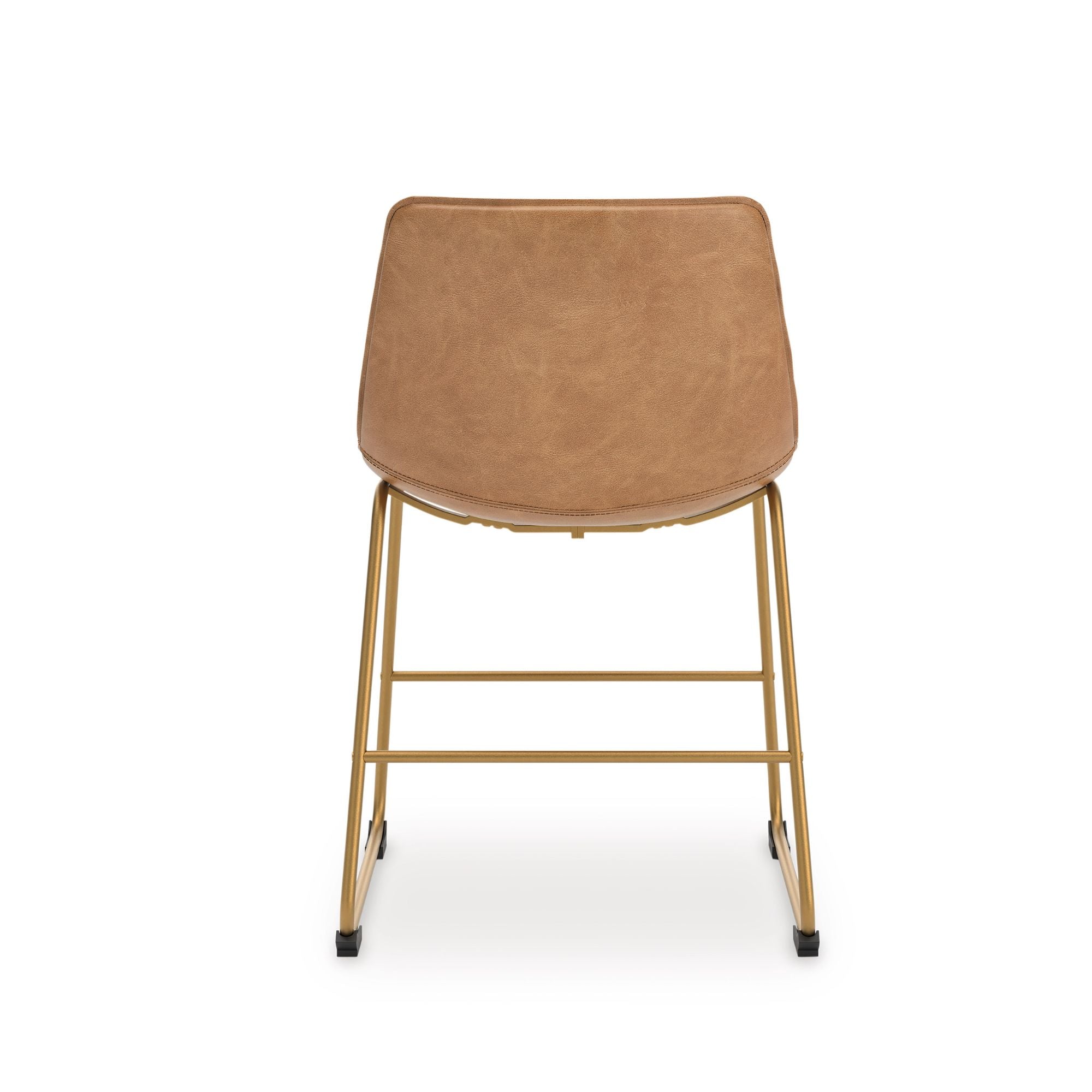 Set of two Ciabori UPH dining chairs in toast and gold finish by Signature Ashley, showcasing modern upholstered seating and sleek design.