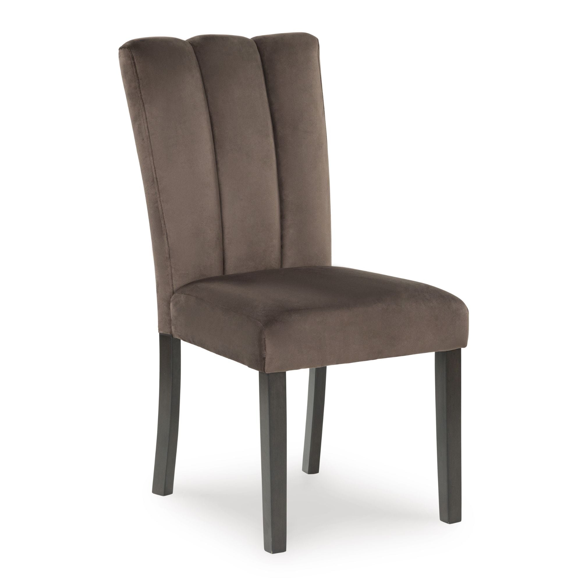 Pair of Jeshina Dining UPH Side Chairs by Signature Ashley, upholstered dining chairs with wooden legs, set of two.