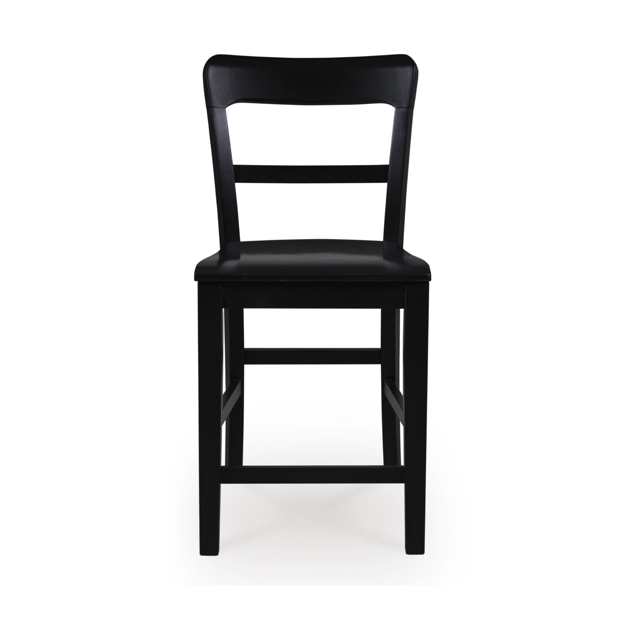 Set of two black Greddinton barstools by Signature Ashley, showcasing modern design with wooden legs and cushioned seats.