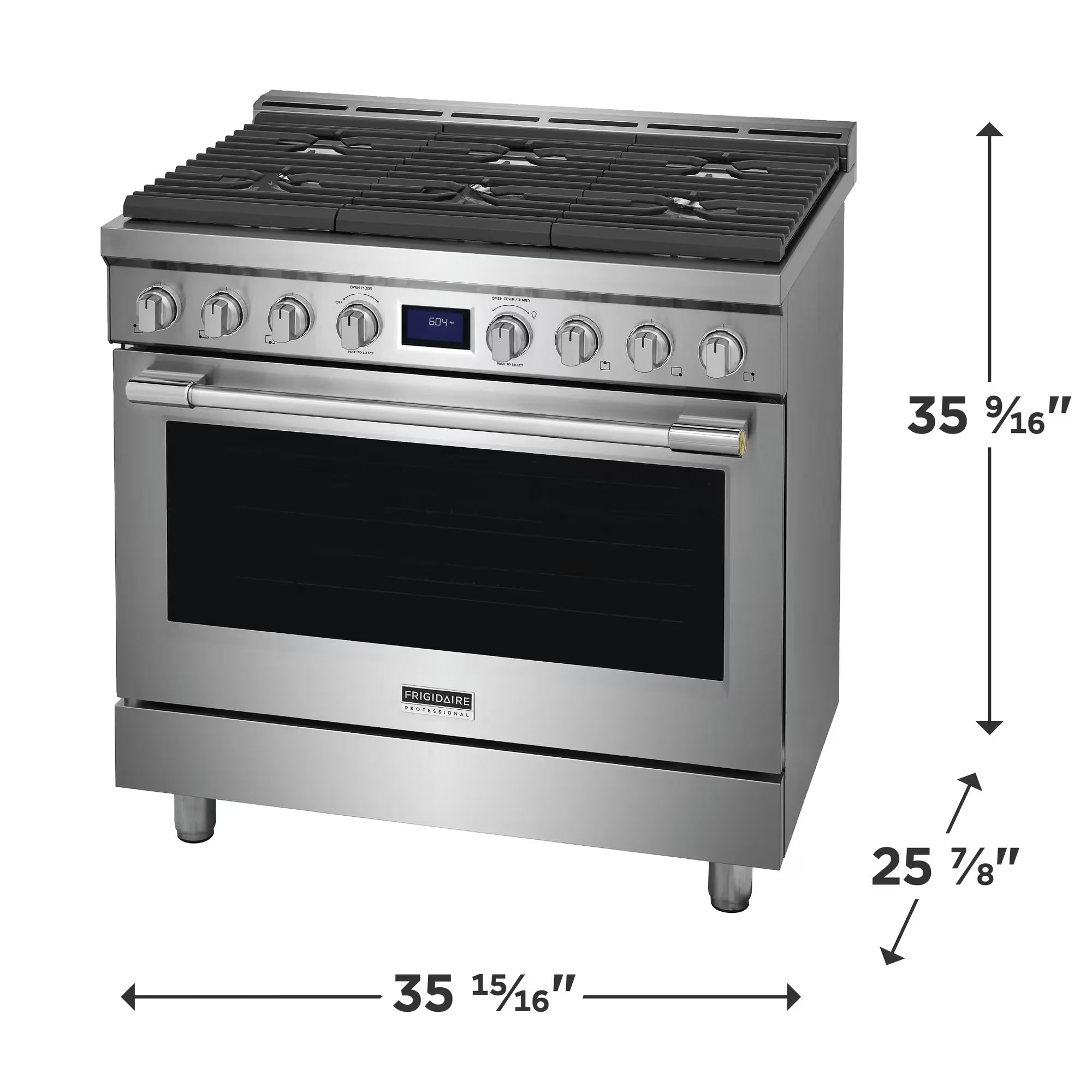 Frigidaire Professional PCFG3670AF 36" Front-Control Freestanding Gas Range