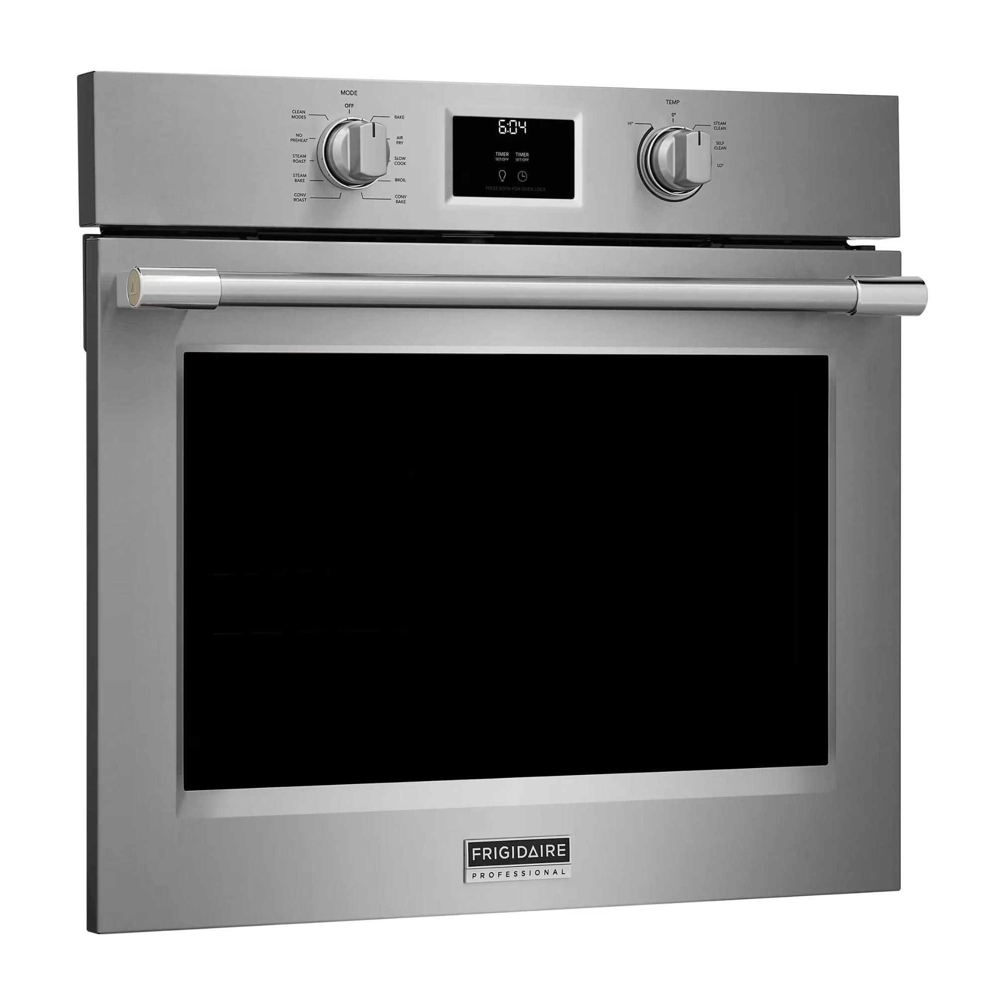 Frigidaire Professional 30-inch stainless steel single wall oven with total convection cooking and modern design.