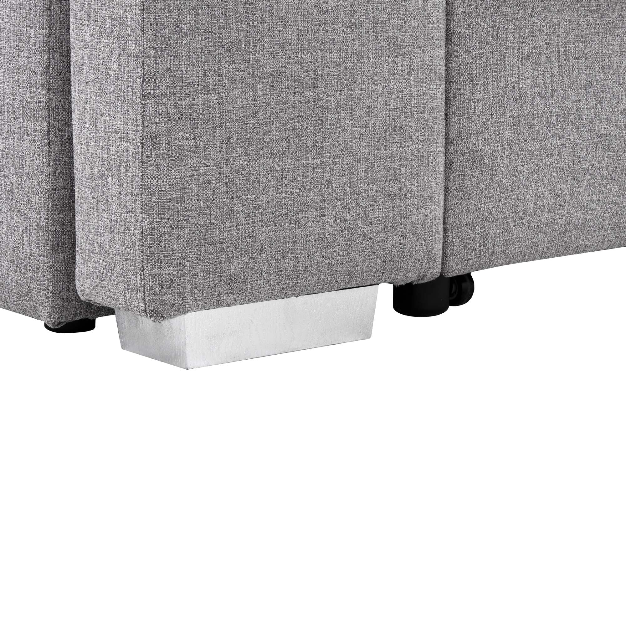 Pamina Sectional Sleeper with Storage Chaise & Two Stools
