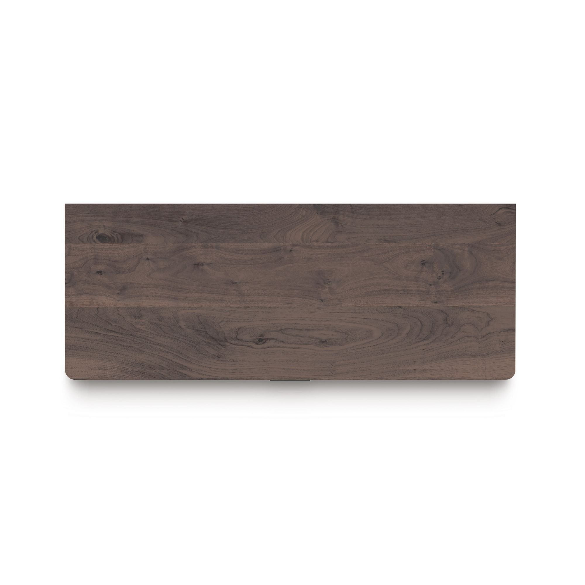 Brown Pamytta five-drawer wide chest by Signature Ashley with smooth surfaces and modern design, shown in a bedroom setting.