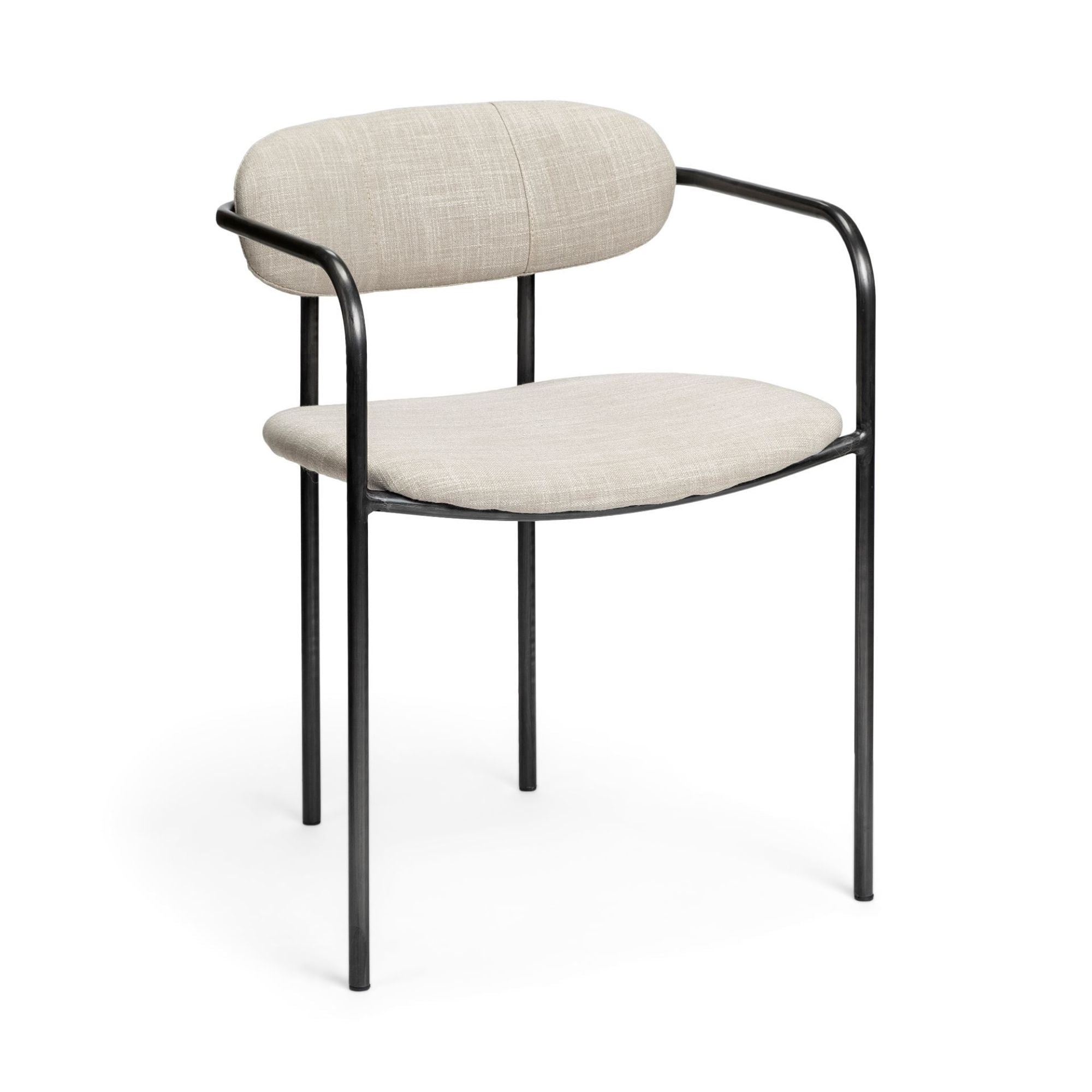 Beige Mercana Furniture Parker dining chair with a modern design and cushioned seat, ideal for contemporary dining rooms.