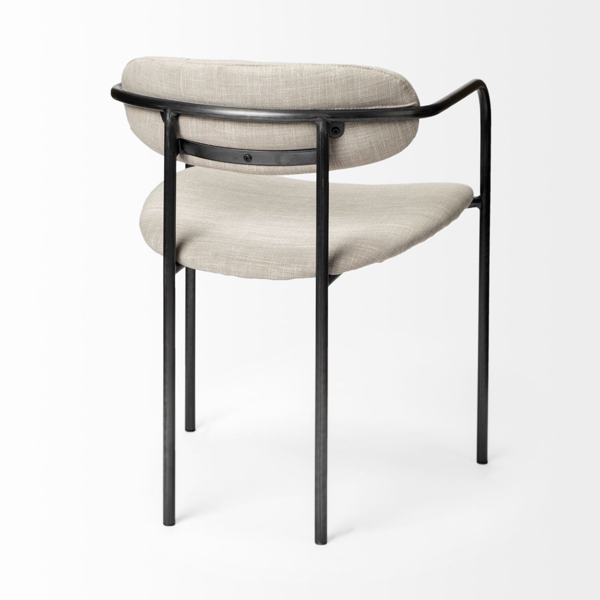 Beige Parker Dining Chair by Mercana Furniture with cushioned seat and wooden legs, ideal for modern dining rooms.