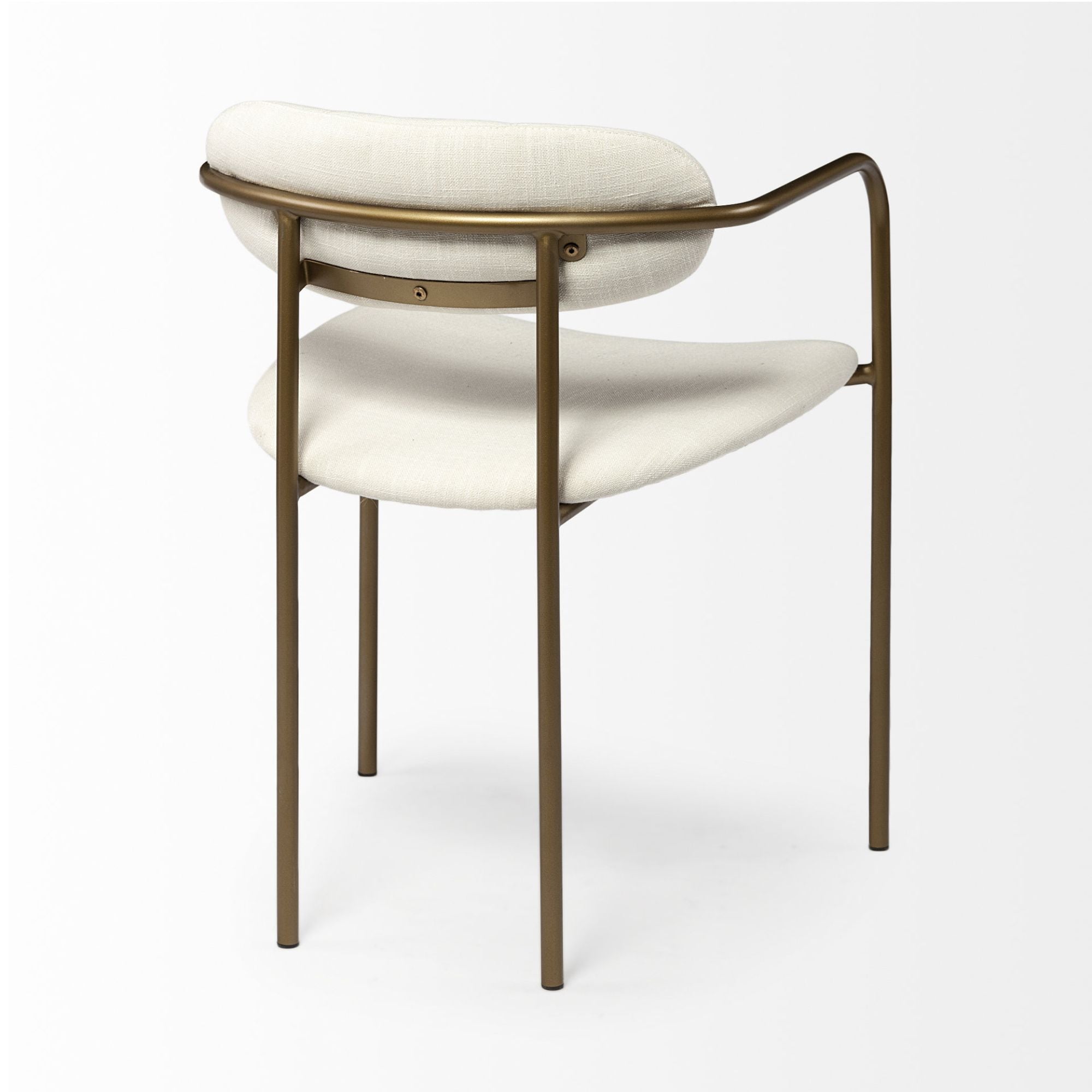 Cream Parker dining chair by Mercana Furniture with a stylish, cushioned seat and wooden legs for modern dining room decor.