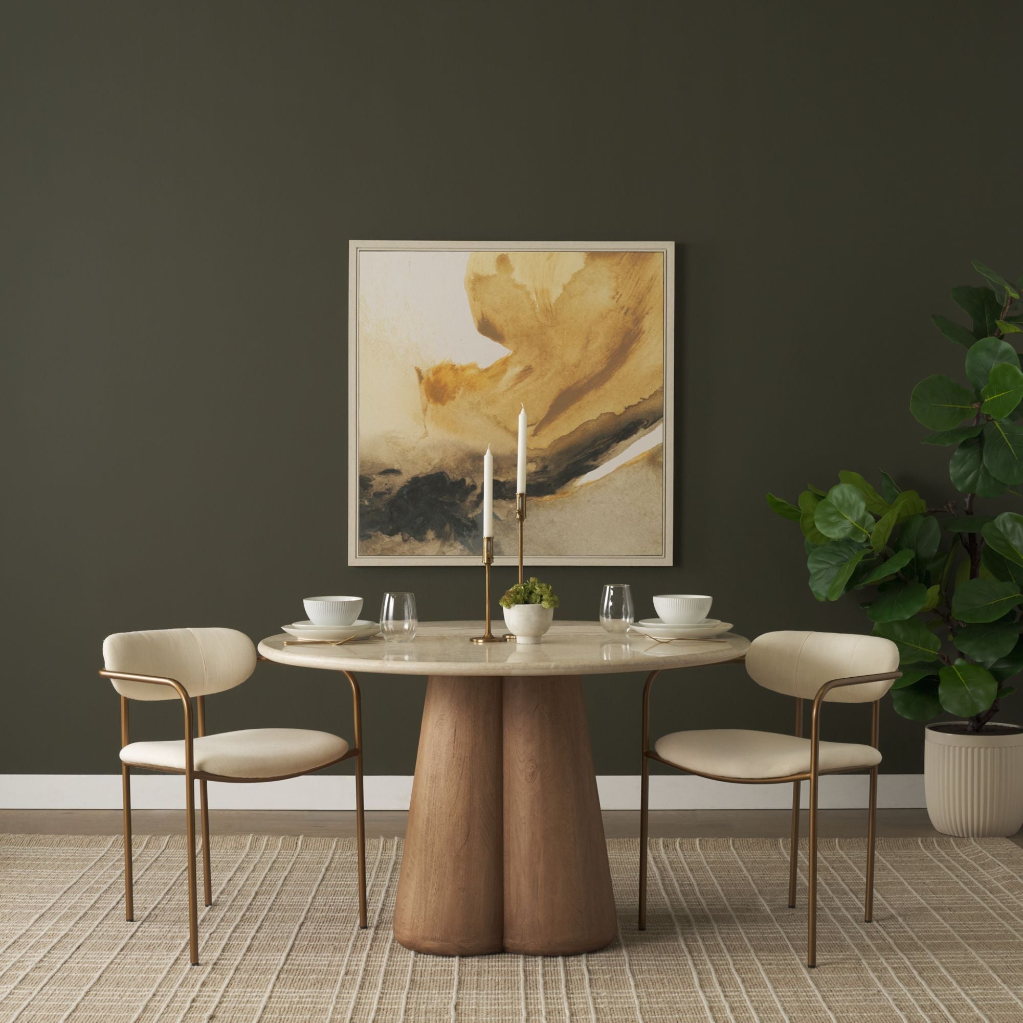 Mercana Furniture Parker VN dining chair with upholstered seat and wooden legs, stylish and comfortable for modern dining rooms.