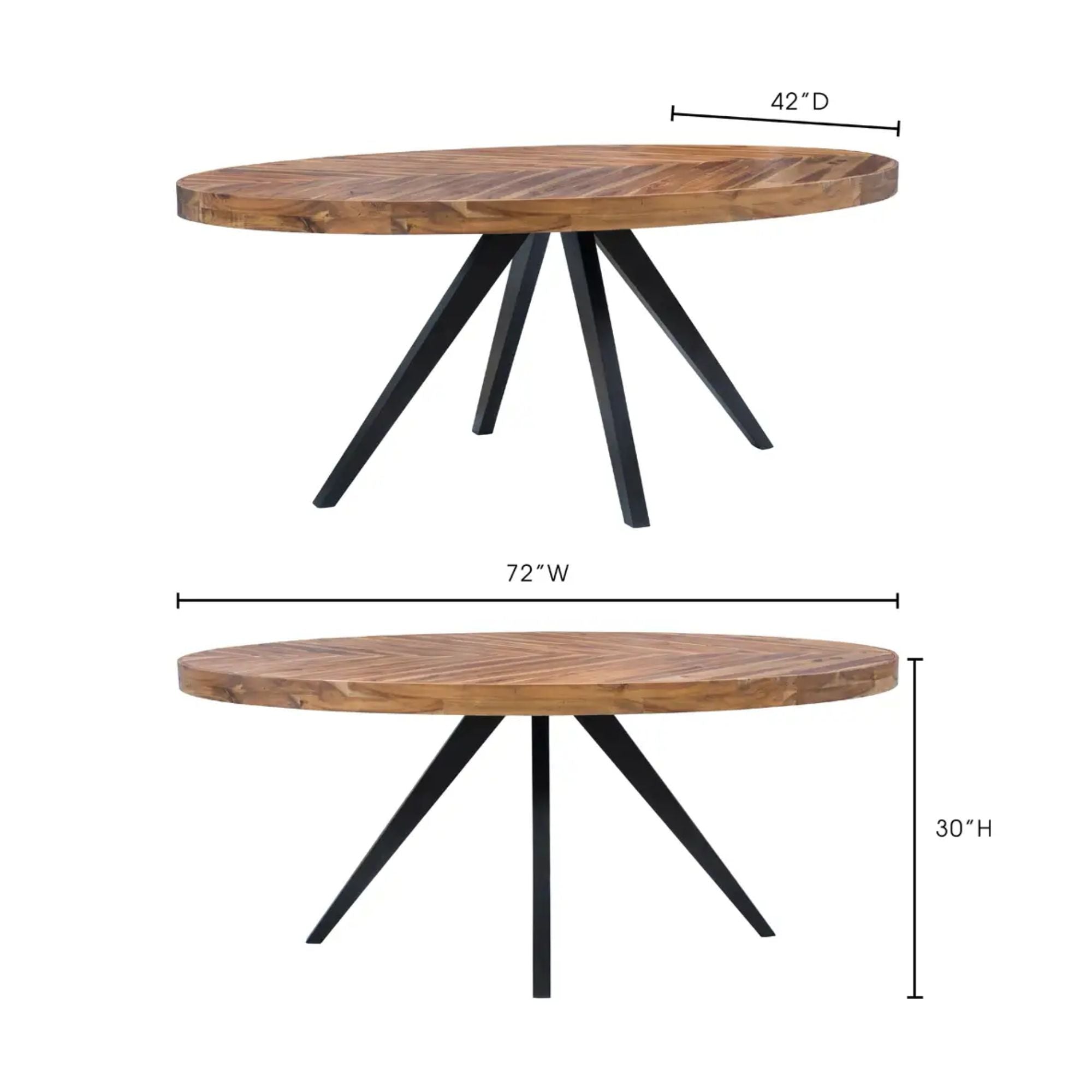 Moe's Home Parq Collection Oval Dining Table Amber | CastleUp Experience Centre Online Furniture
