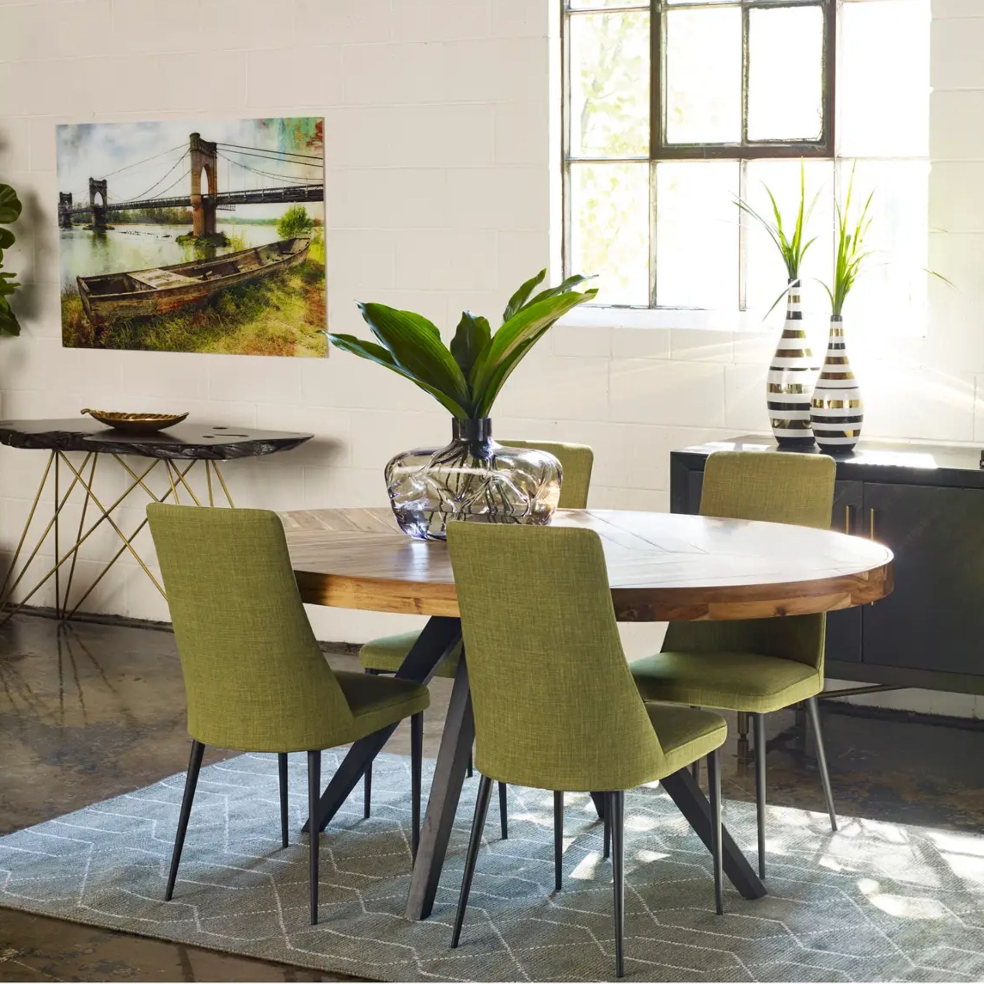 Moe's Home Parq Collection Oval Dining Table Amber | CastleUp Experience Centre Online Furniture