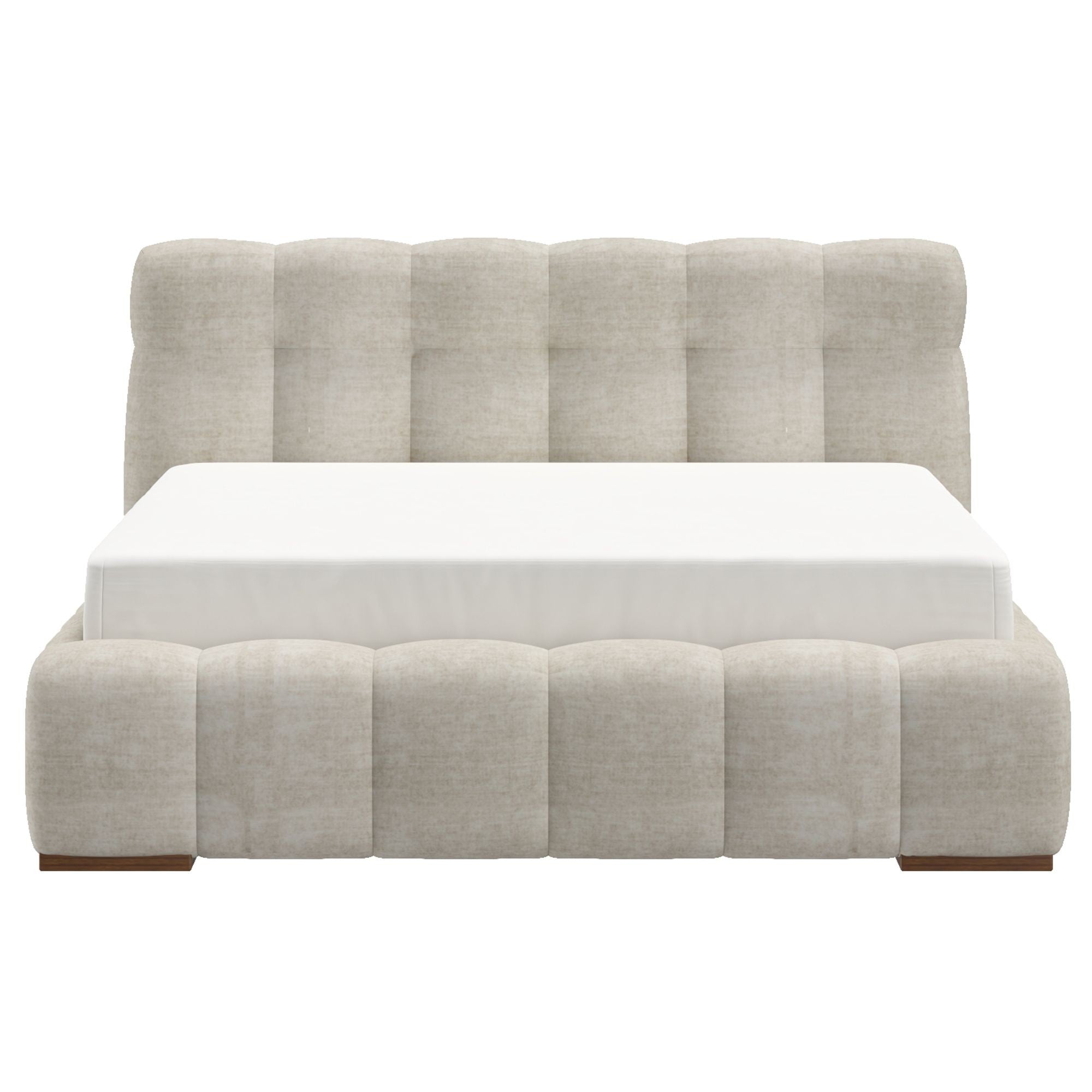Pasha Platform Bed in Beige Pearl (Pre-order)