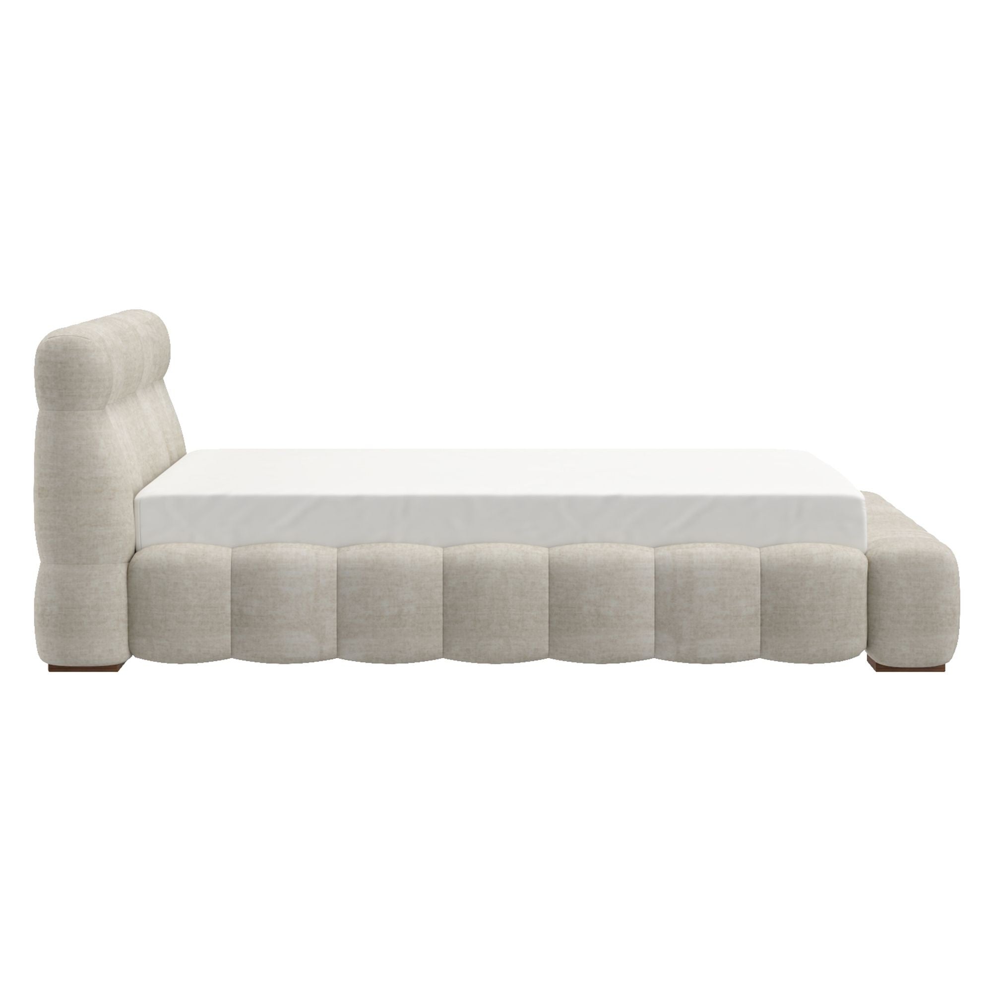 Pasha Platform Bed in Beige Pearl (Pre-order)
