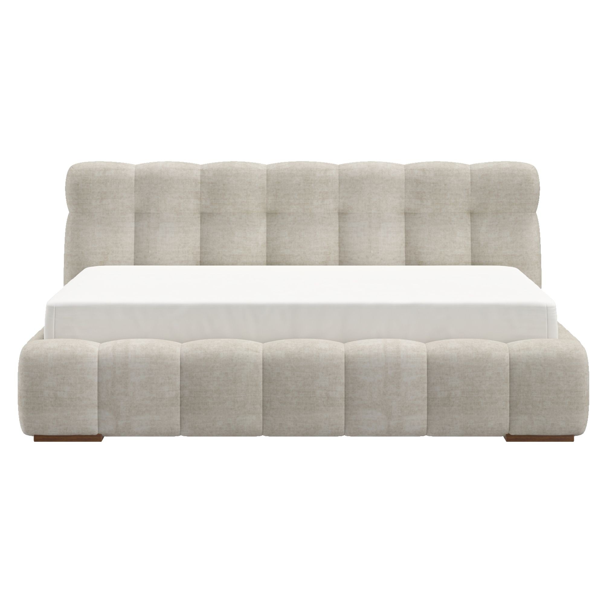 Pasha Platform Bed in Beige Pearl (Pre-order)