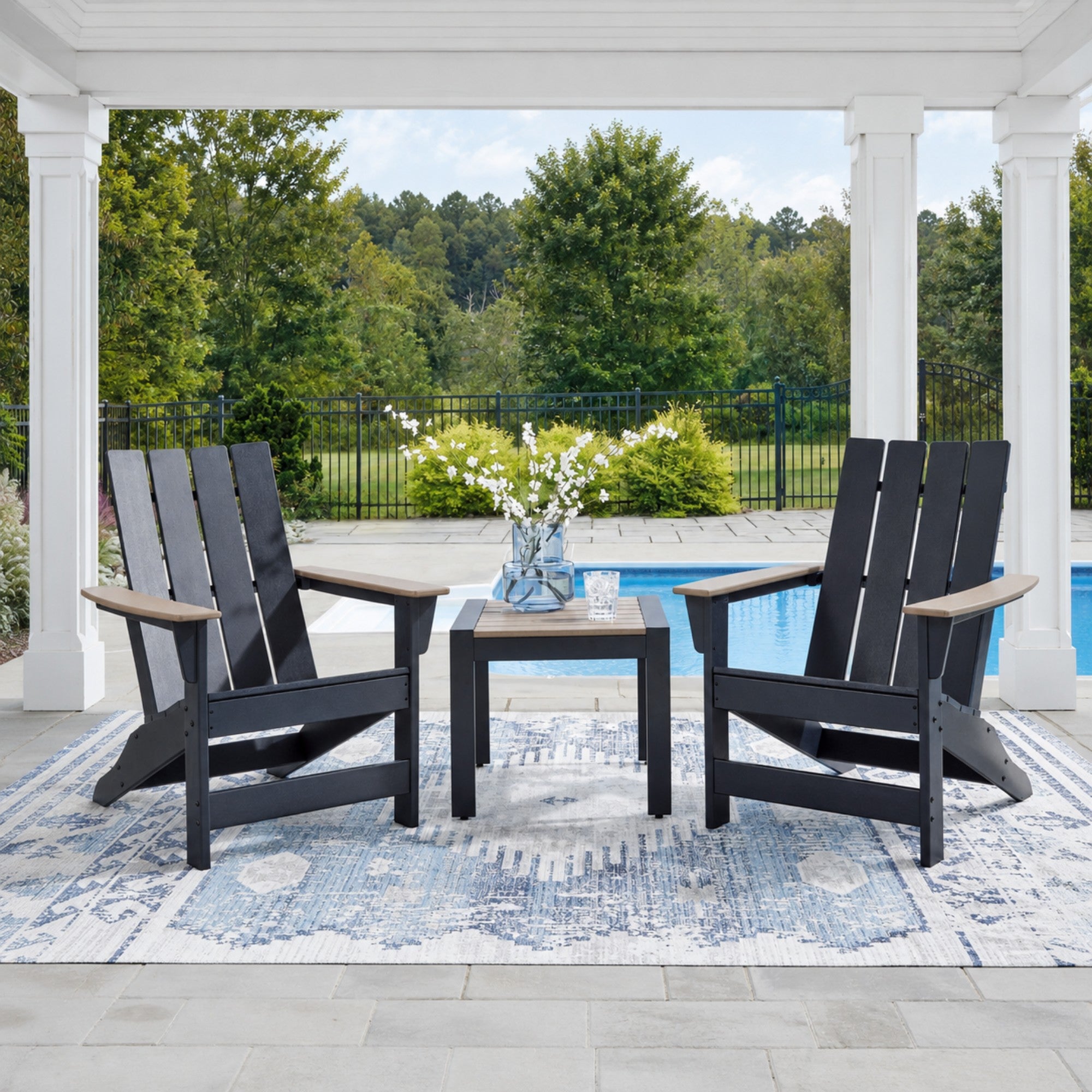 East Beach 3-Piece Adirondack Chair Set