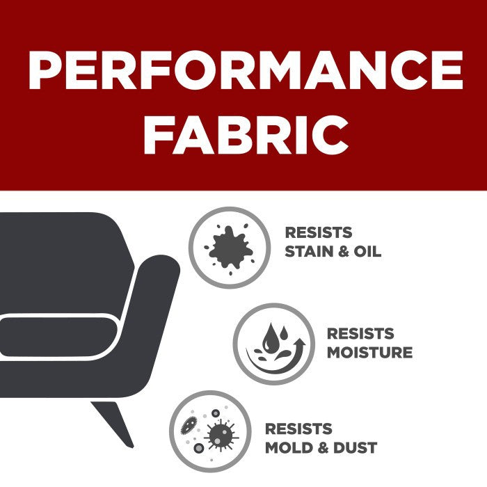MAZ Howerton Collection loveseat in Performance20 fabric, showcasing plush cushions and stylish design for comfortable seating.