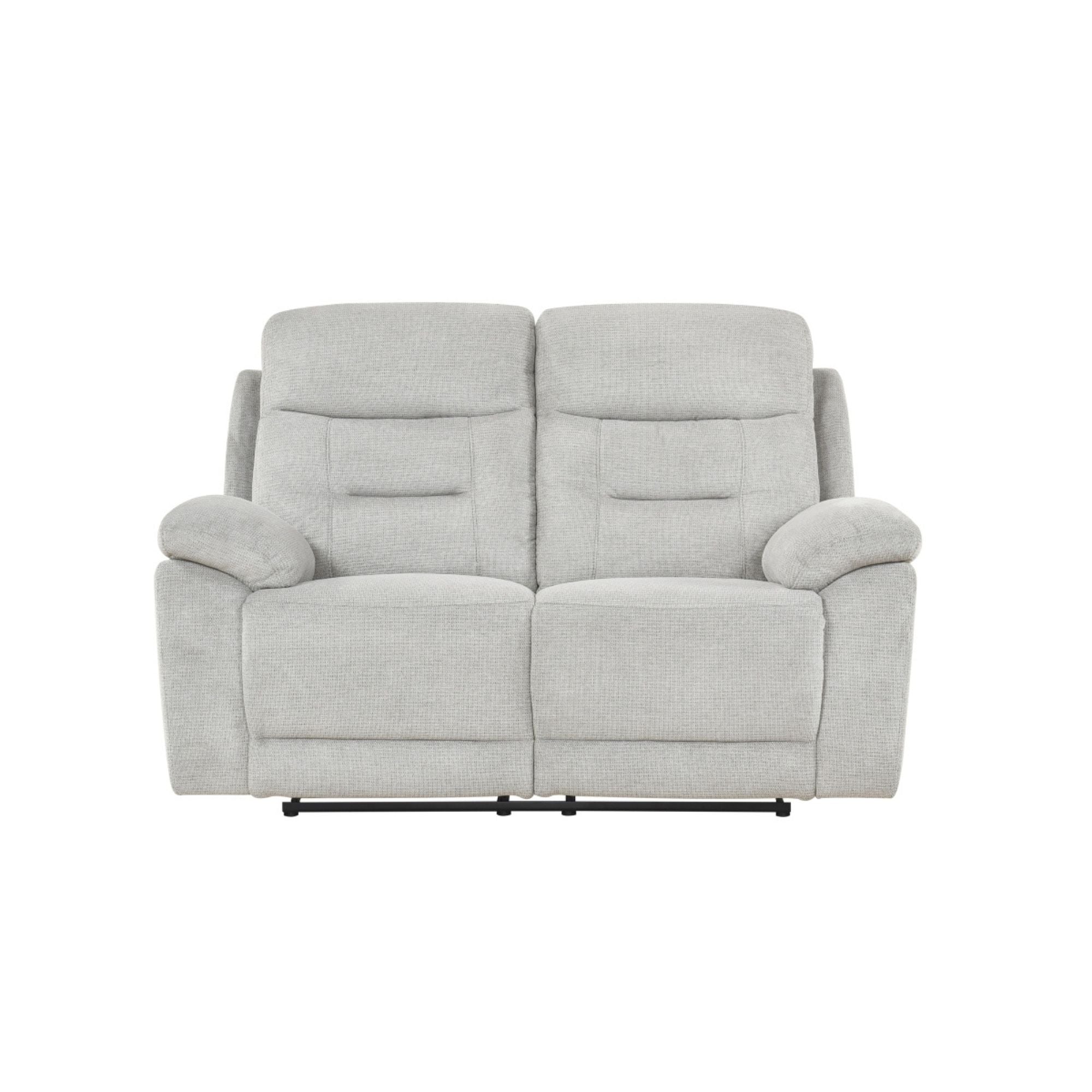 Beige Perris recliner loveseat by MAZ featuring plush cushions and a reclining mechanism for comfortable seating.