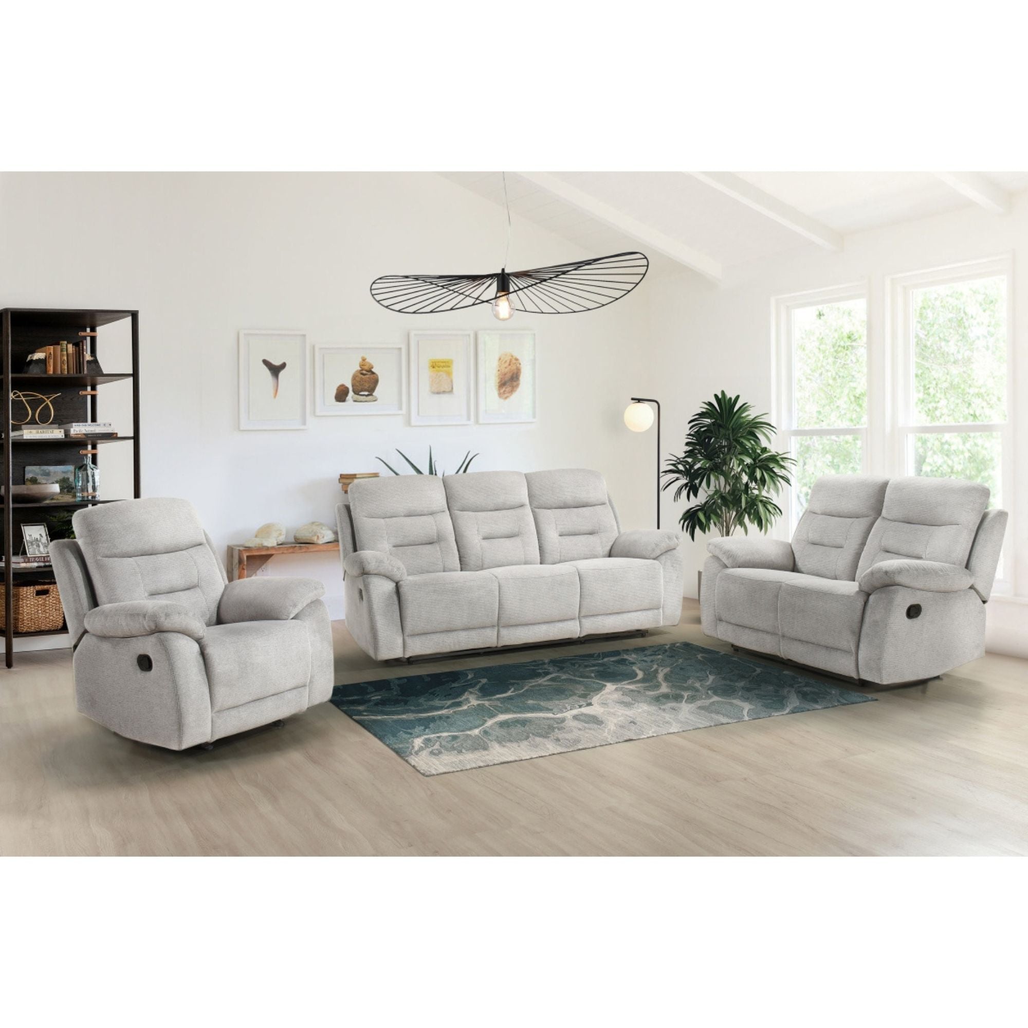 MAZ Perris Recliner Sofa set featuring plush cushions, reclining seats, and modern design for comfortable living spaces.