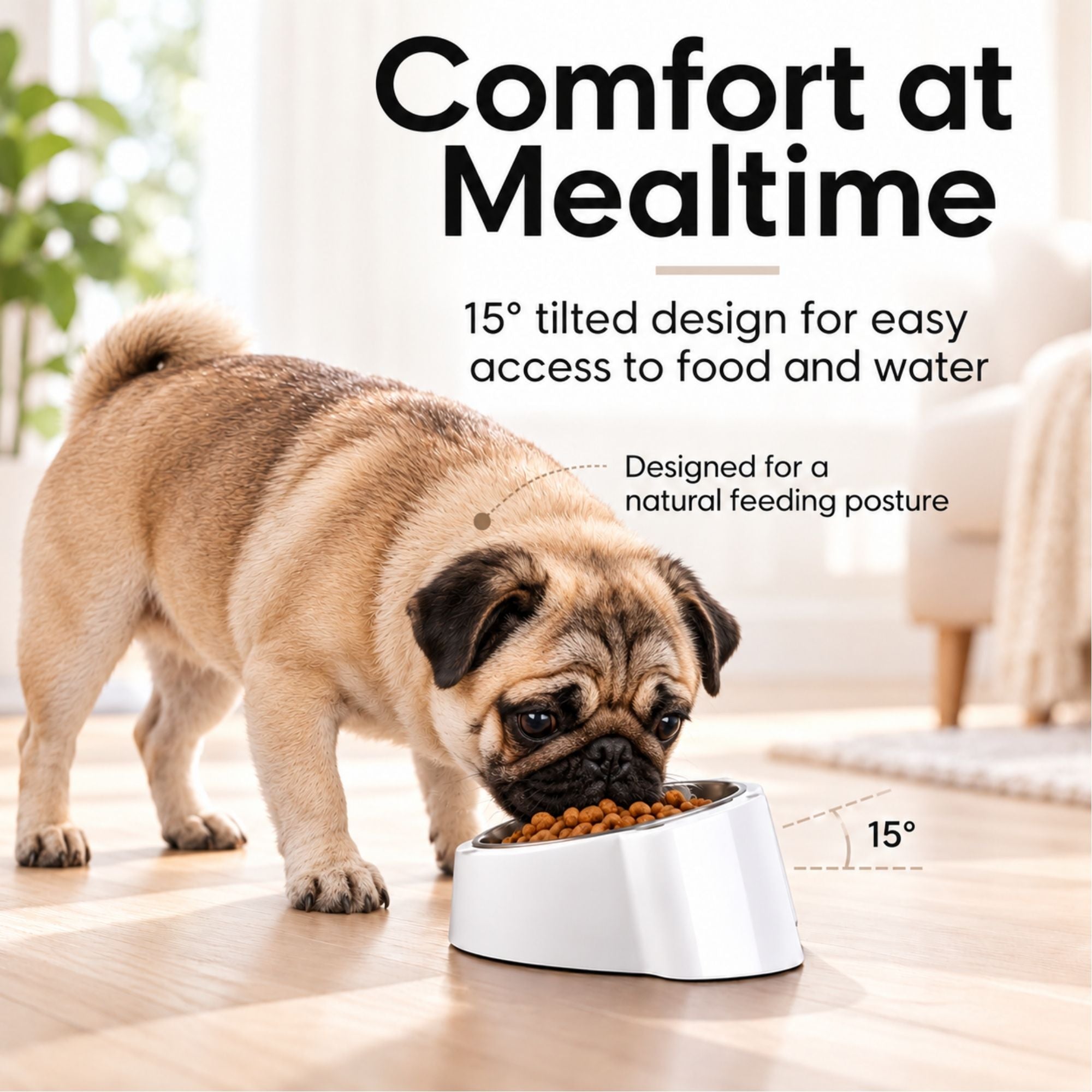 Superdesign Dog Head-Shaped Pet Bowl