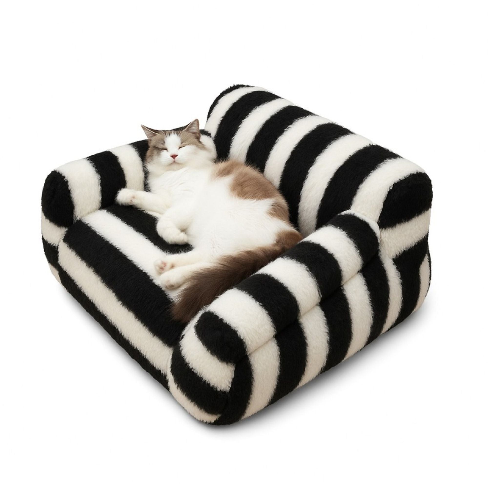 Pet Bed in Black/White