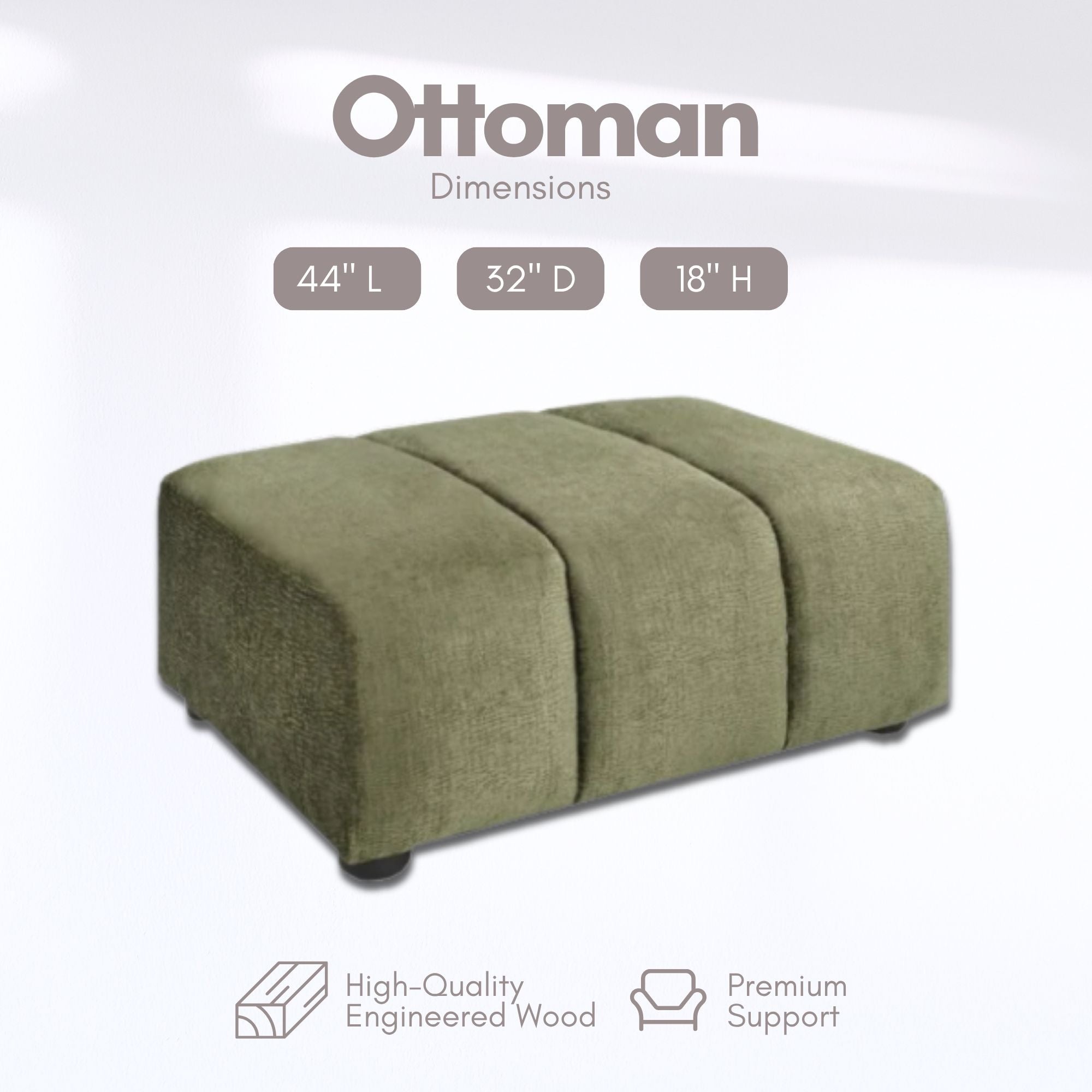 Canadian-made Phoenix Modern Ottoman