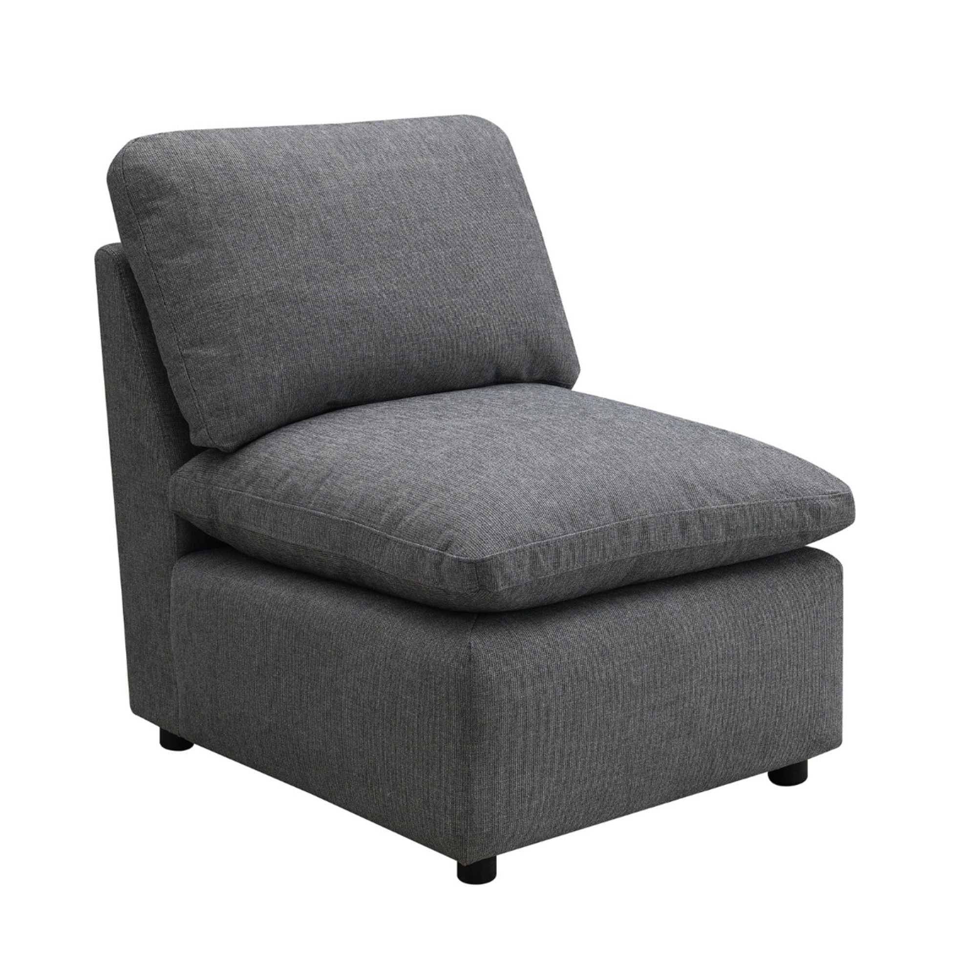 Gray MAZ Pippa Collection 6-piece modular sectional sofa with plush cushions and modern design, perfect for versatile living room seating.