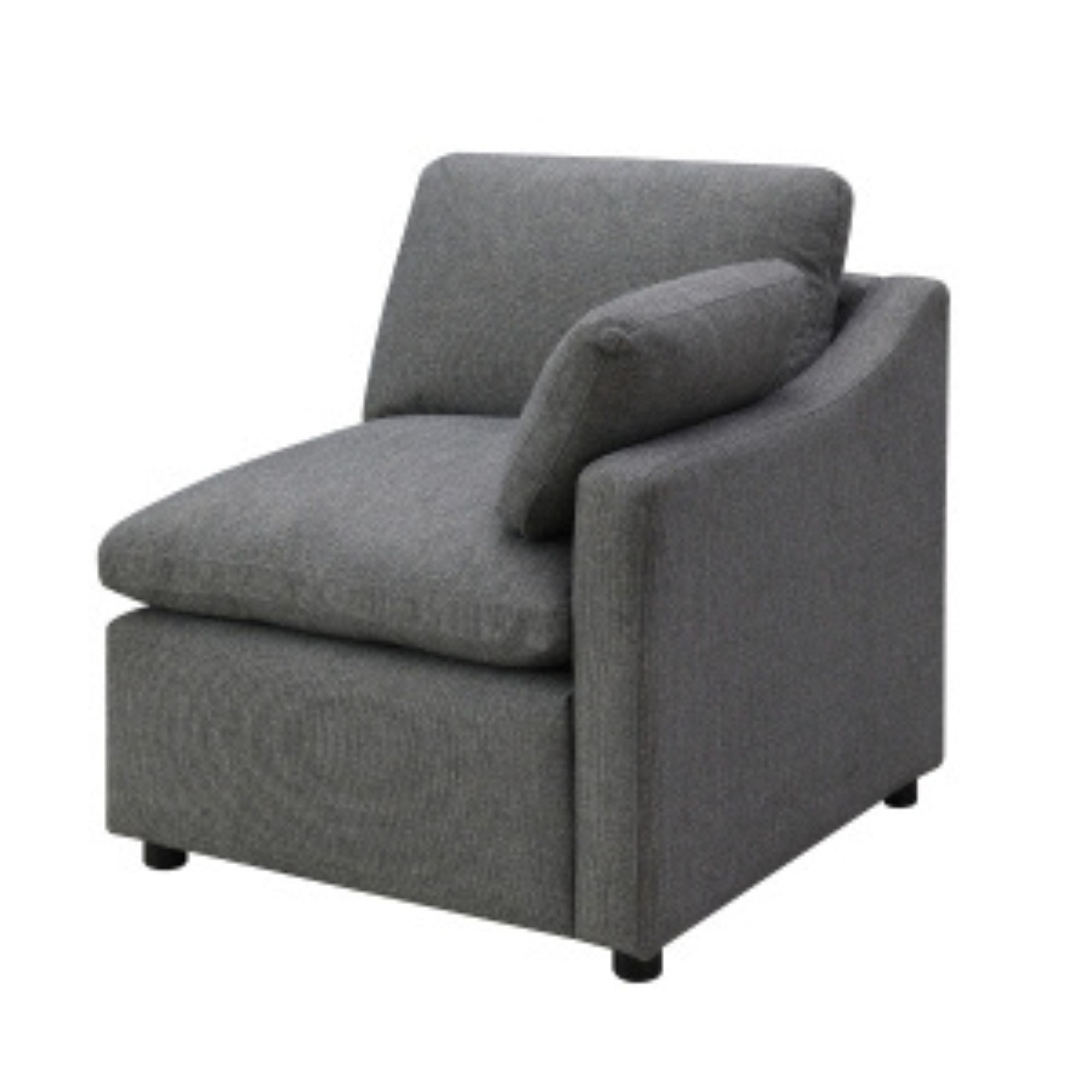 Grey MAZ Pippa Collection 6-piece modular sectional sofa with plush cushions and modern design, perfect for contemporary living rooms.