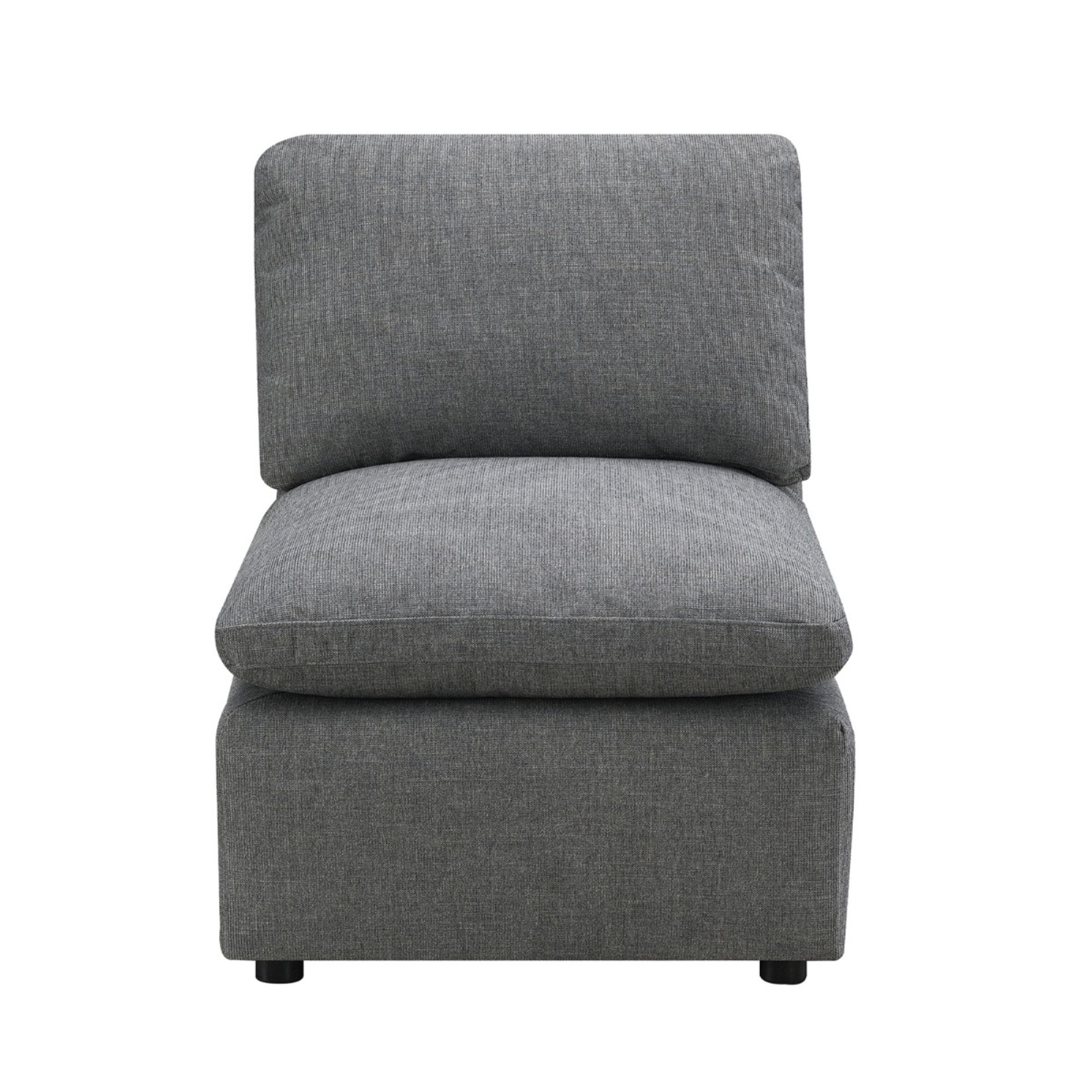 Grey Pippa Collection 6-piece modular sectional sofa by MAZ, featuring plush upholstery and versatile seating options.