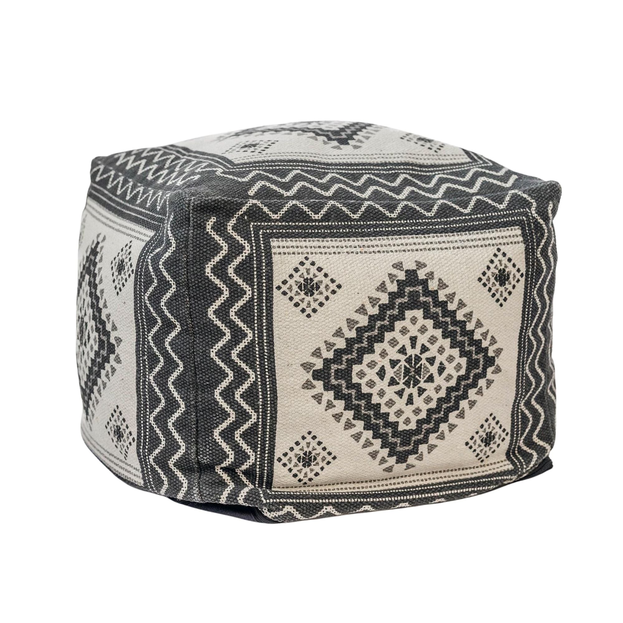 Moroccan Geo Cotton Pouf